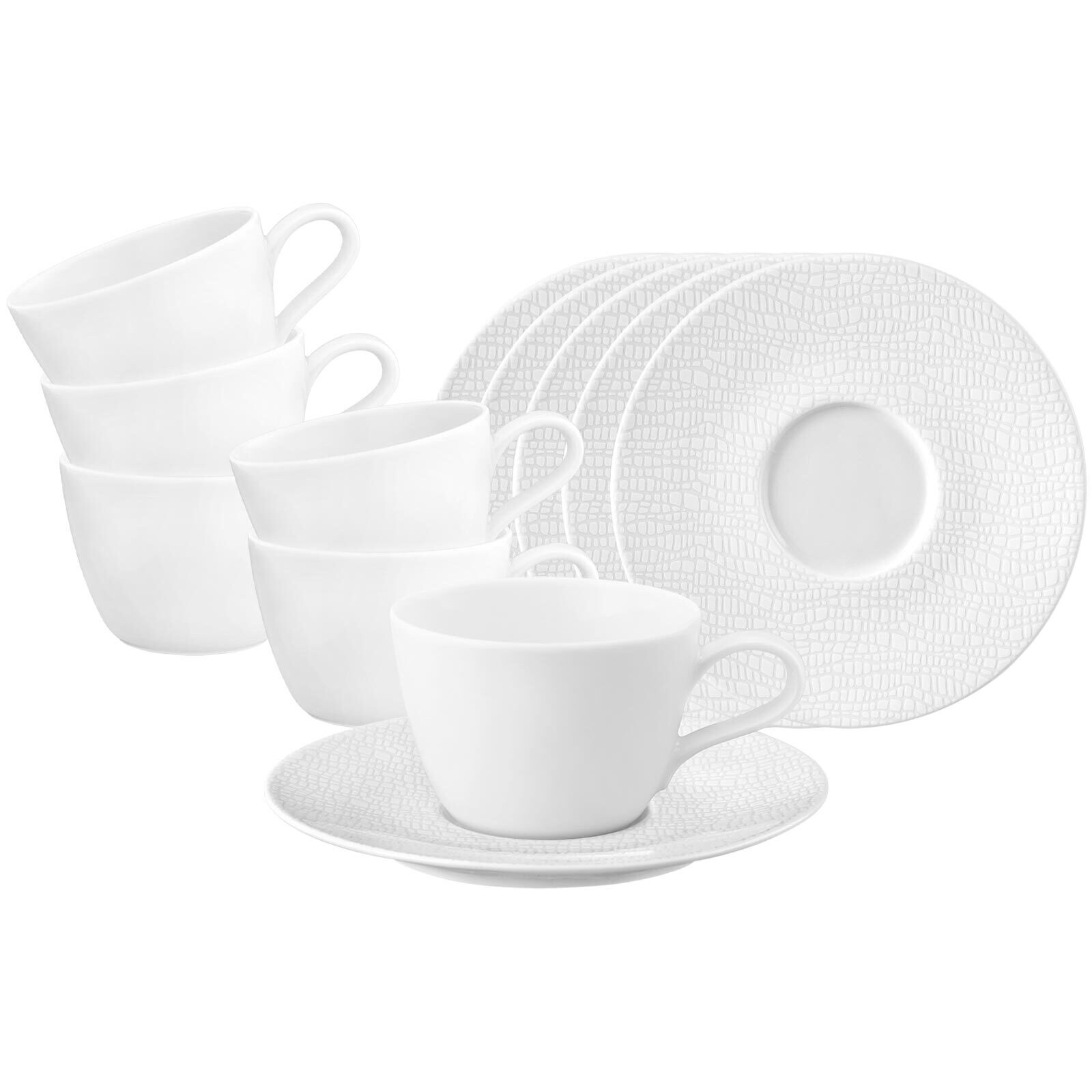 Kaffeetassen mit Untertassen Life Fashion  6er Set