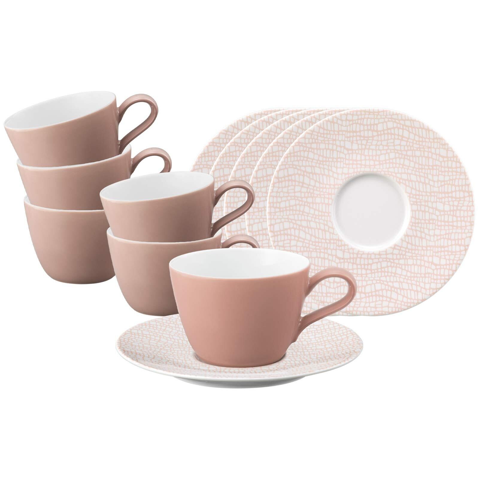 Kaffeetassen mit Untertassen Life Fashion  6er Set