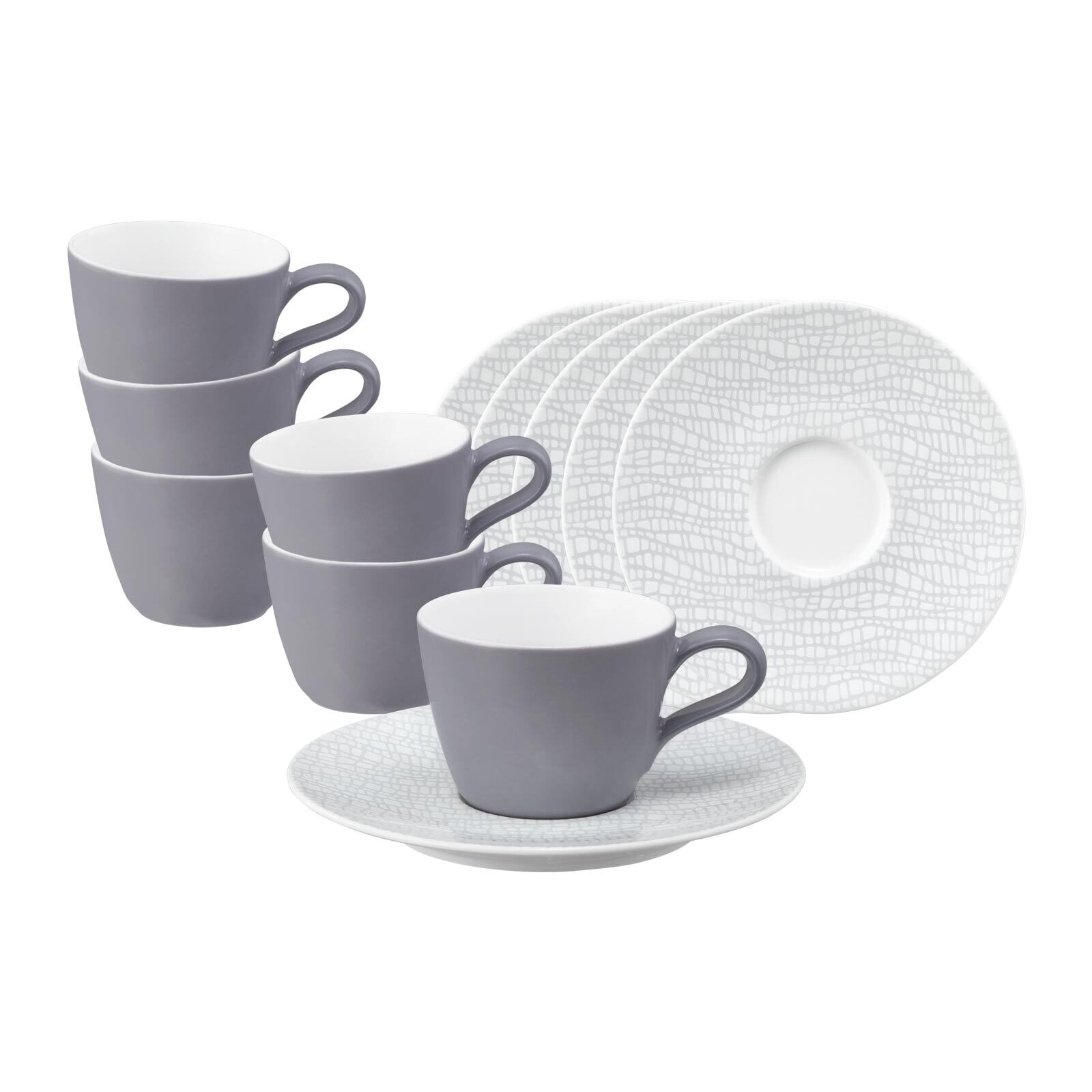Espressotassen mit Untertassen Life Fashion  6er Set