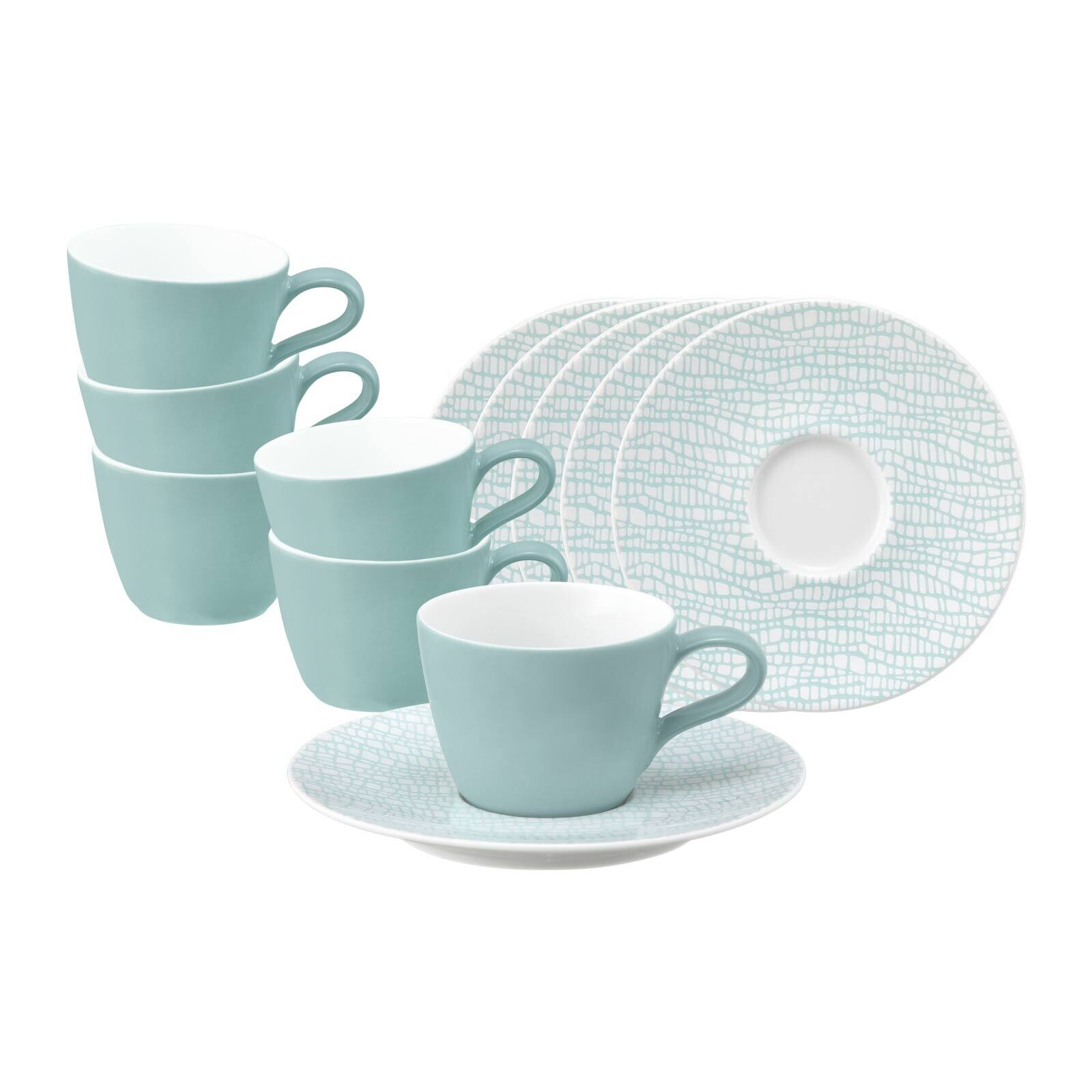 Espressotassen mit Untertassen Life Fashion  6er Set