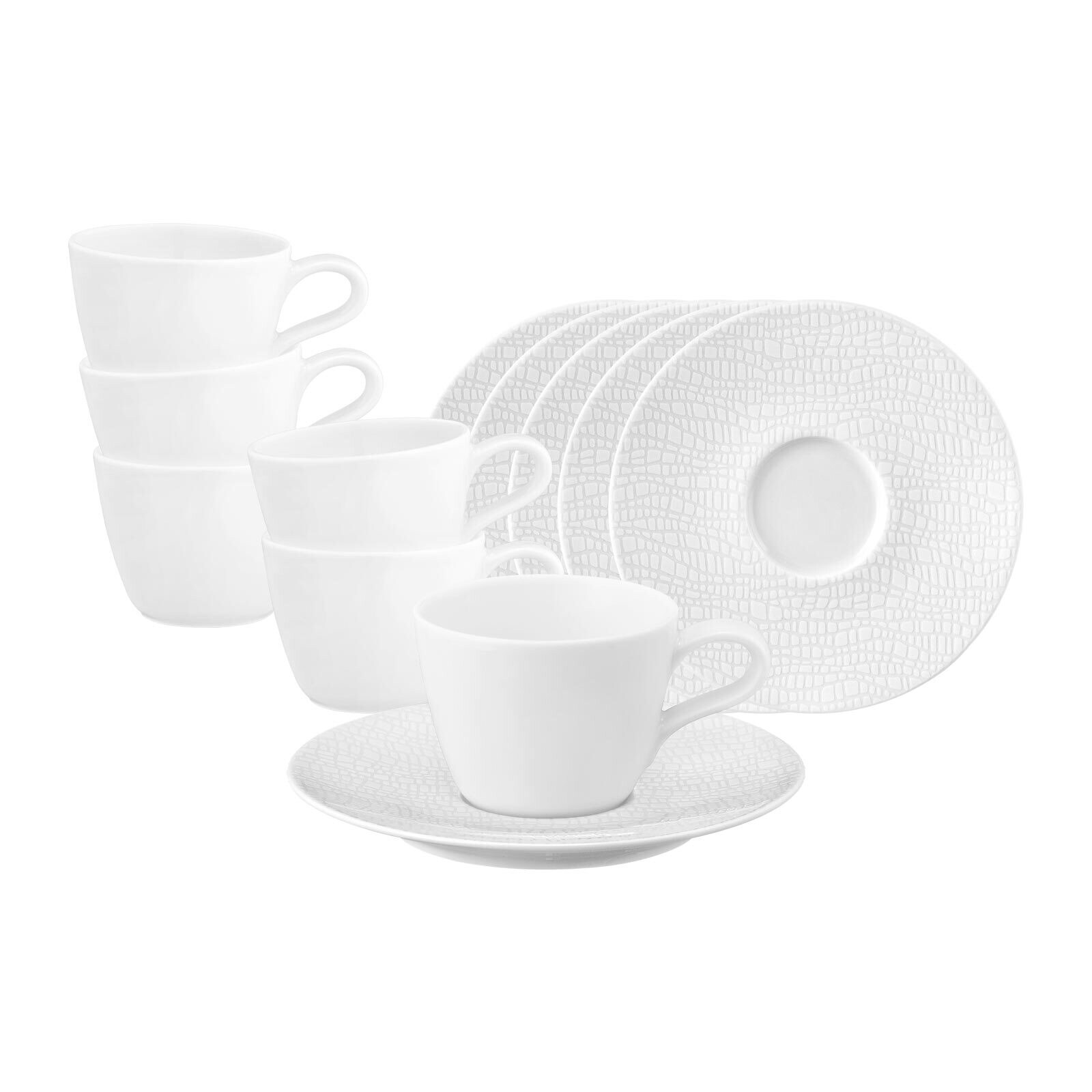 Espressotassen mit Untertassen Life Fashion  6er Set