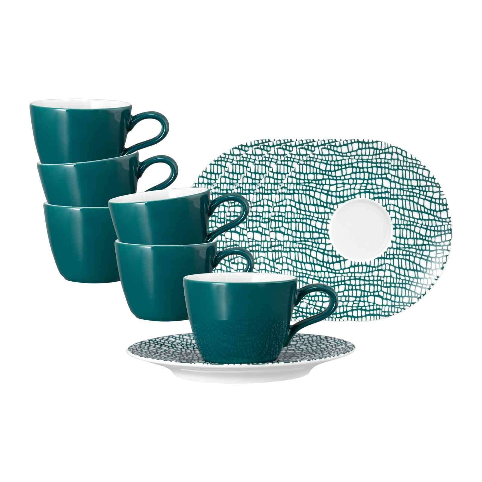 Espressotassen mit Untertassen Life Fashion  6er Set