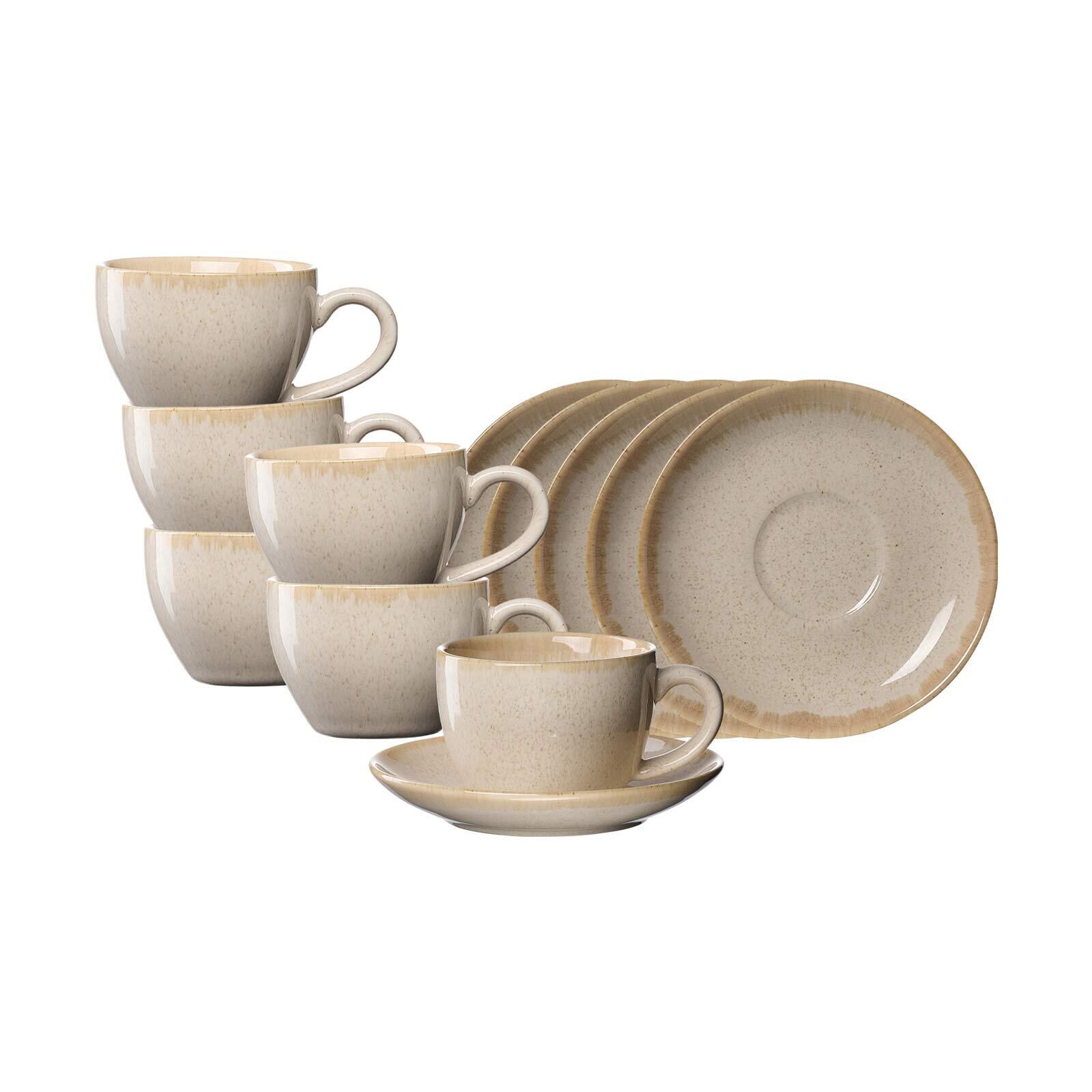 Espressotassen mit Untertassen Sahara  6er Set