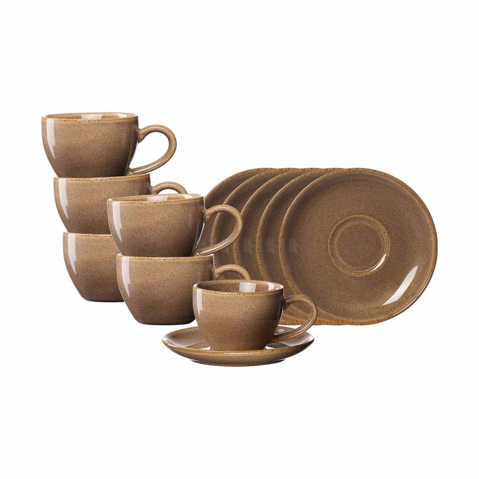 Espressotassen mit Untertassen Sahara  6er Set