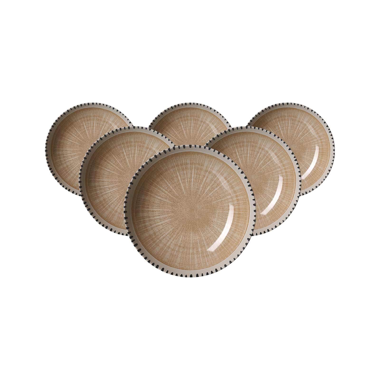 Ritzenhoff & Breker Suppenteller Natura &oslash; 21 cm 6er Set 