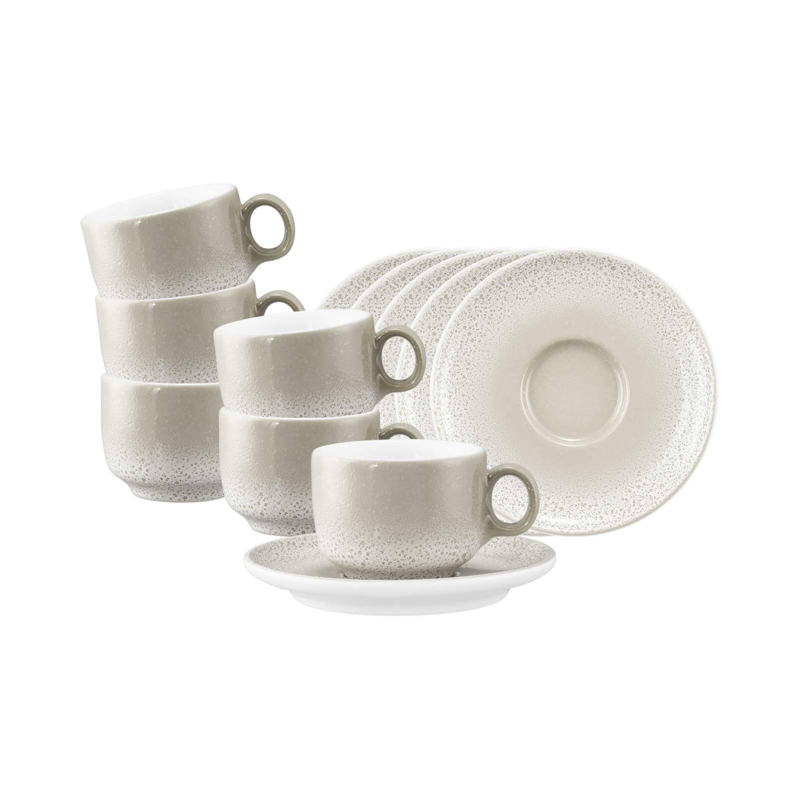 Seltmann Weiden Espressotassen mit Untertassen Sento Home 80 ml 6er Set 