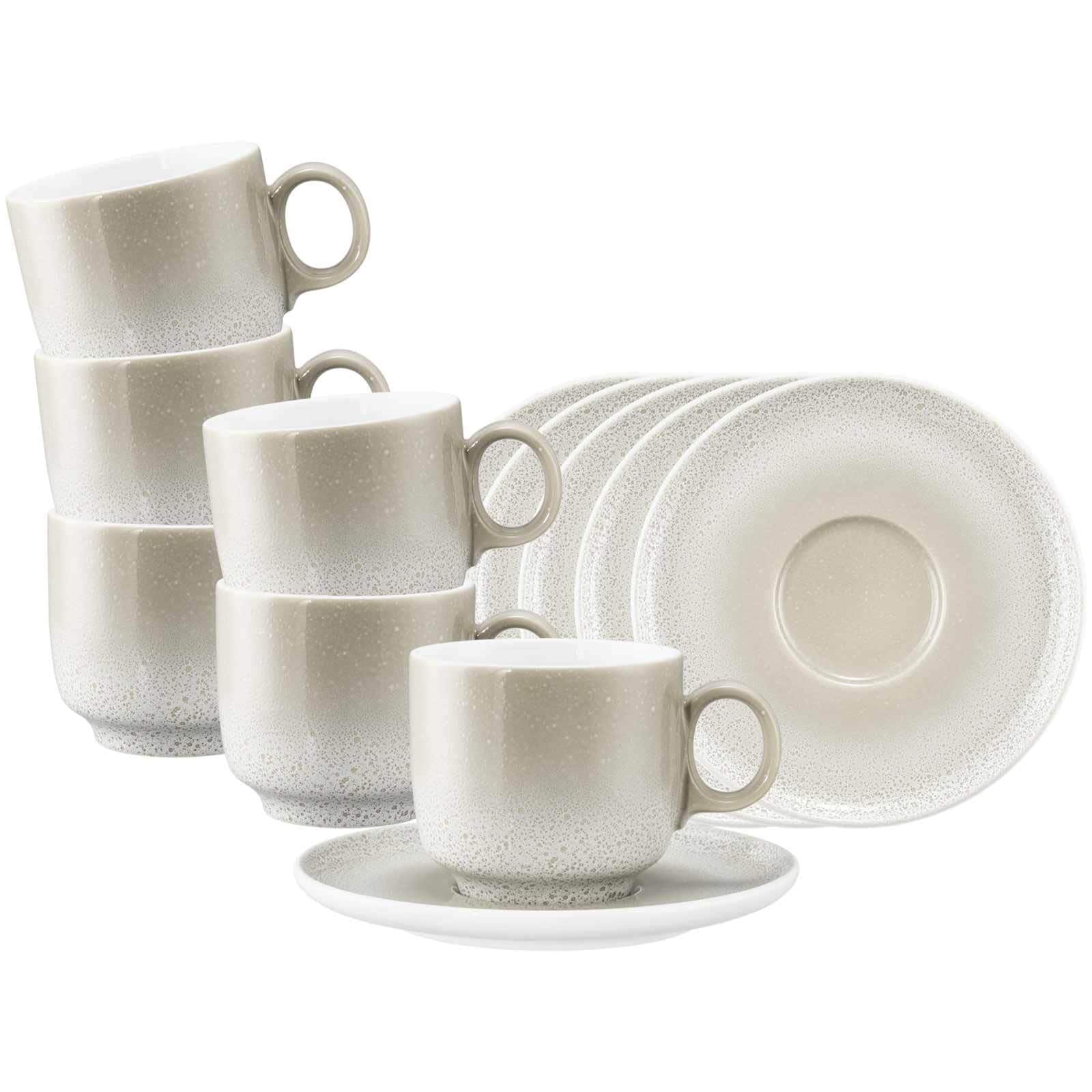 Seltmann Weiden Cappuccinotassen mit Untertassen Sento Home 300 ml 6er Set 