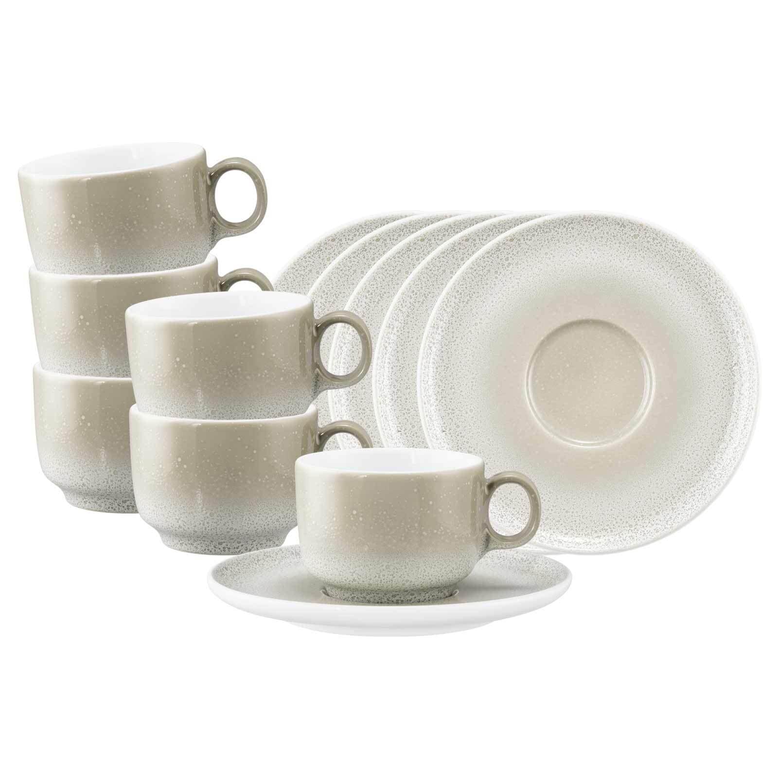 Seltmann Weiden Kaffeetassen mit Untertassen Sento Home 210 ml 6er Set 