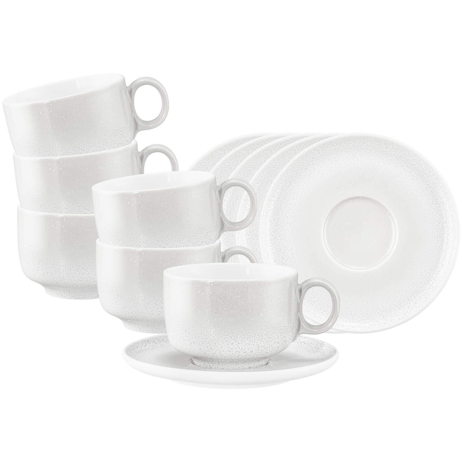 Seltmann Weiden Milchkaffeetassen mit Untertassen Sento Home 350 ml 6er Set