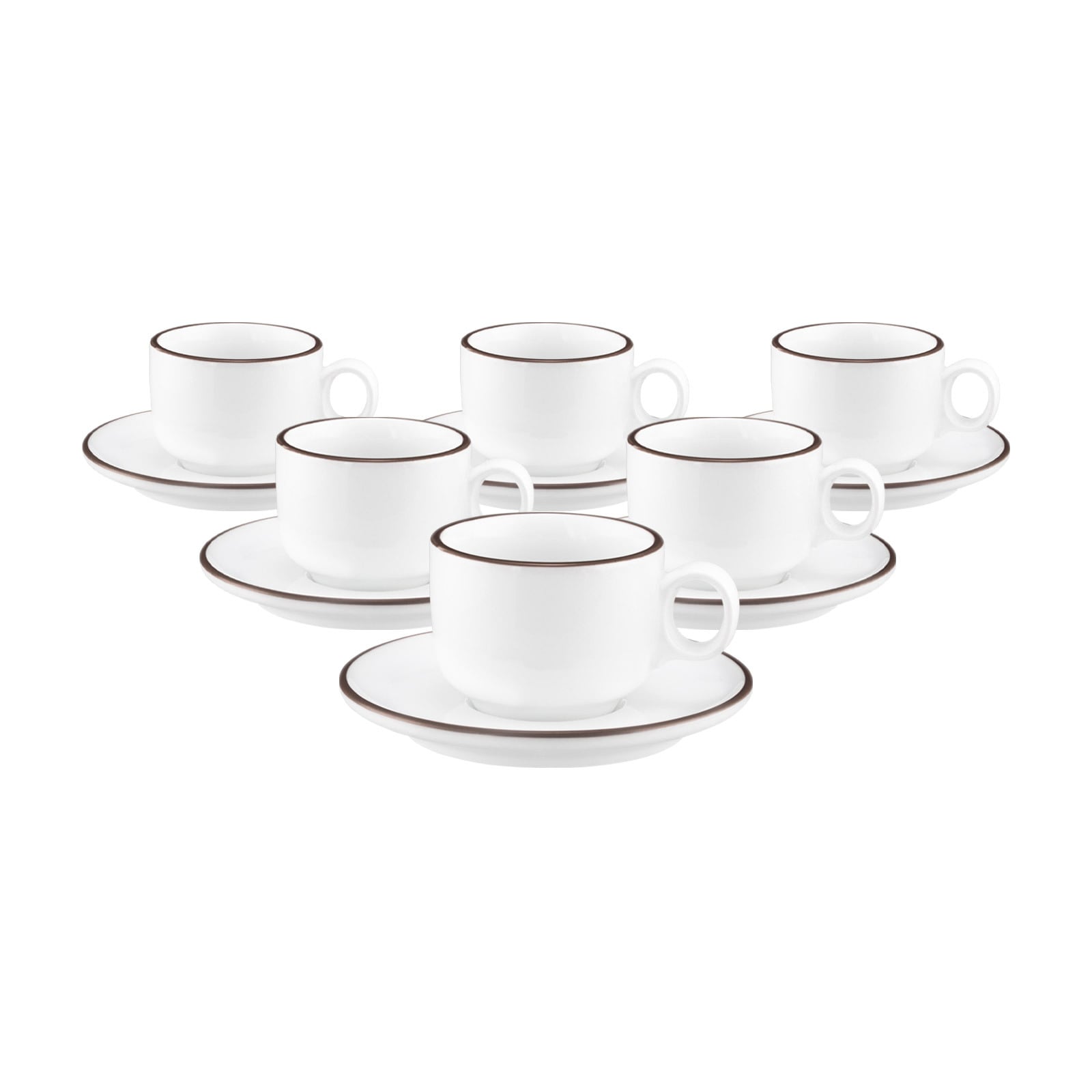 Seltmann Weiden Espressotassen mit Untertassen Sento Home Pure Lines 80 ml 6er Set 