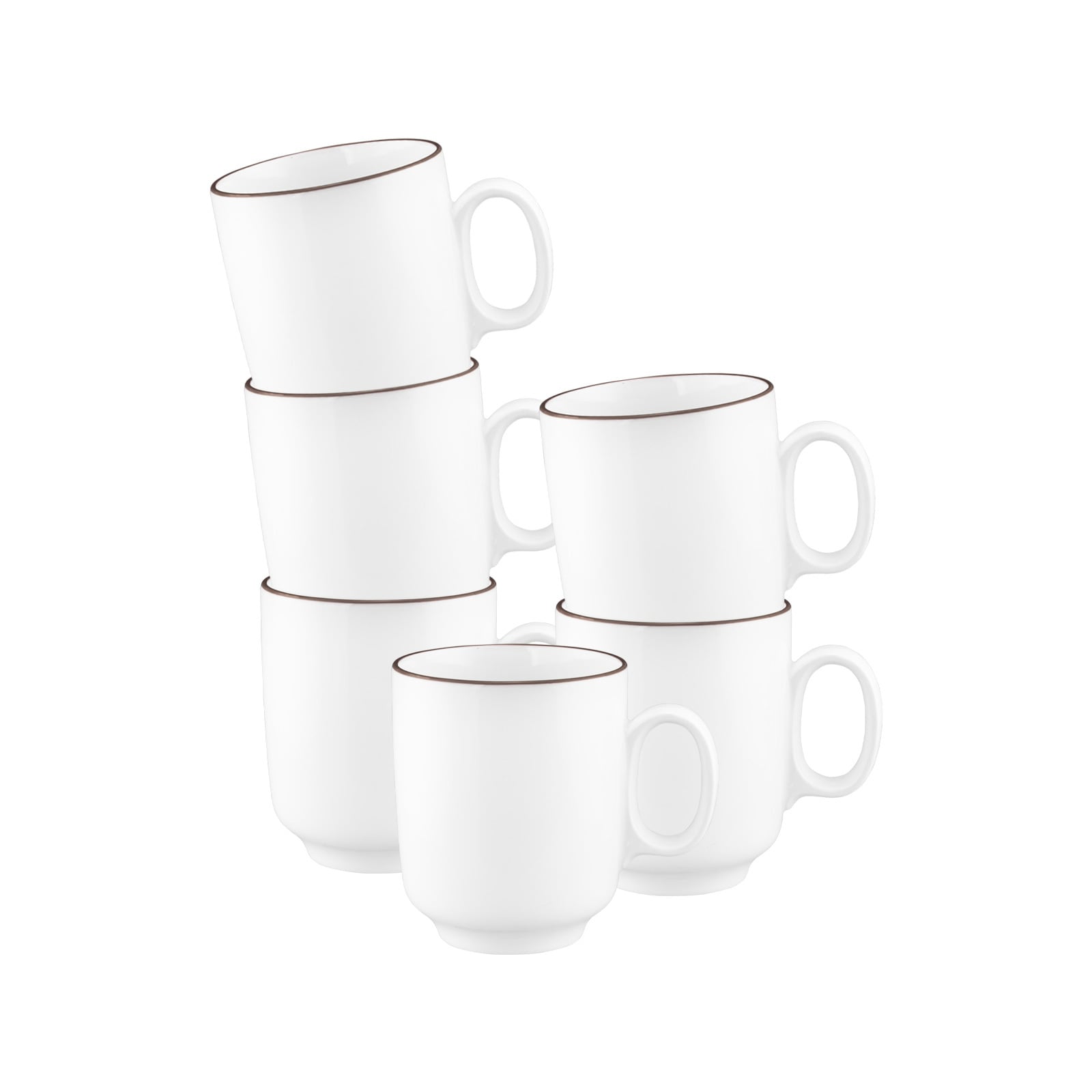 Seltmann Weiden Becher mit Henkel Sento Home Pure Lines 400 ml 6er Set 