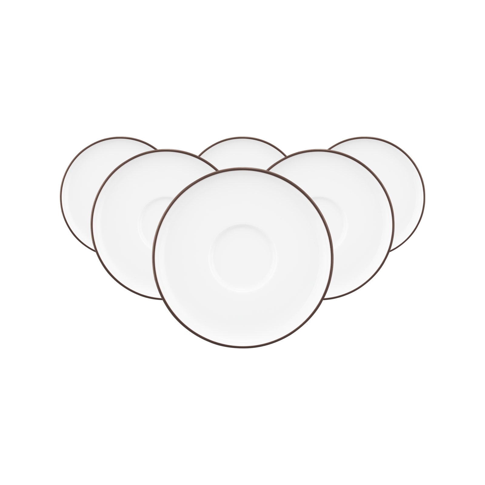 Seltmann Weiden Kombiuntertassen Sento Home Pure Lines &oslash; 16,2 cm 6er Set 