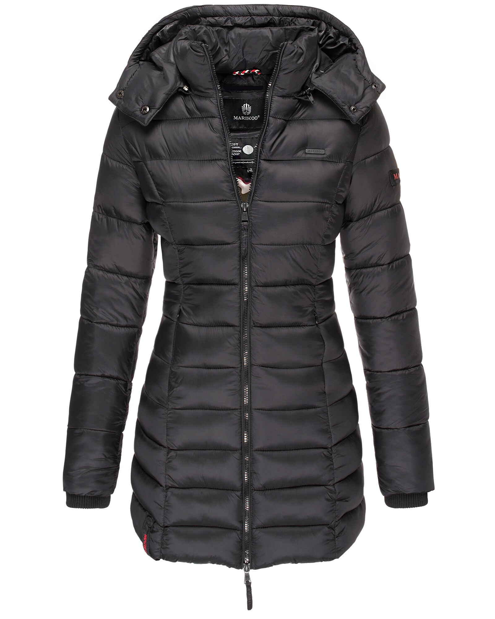 MARIKOO Damen Leichter Steppmantel Wintermantel mit schmaler Steppung Abendsternchen 