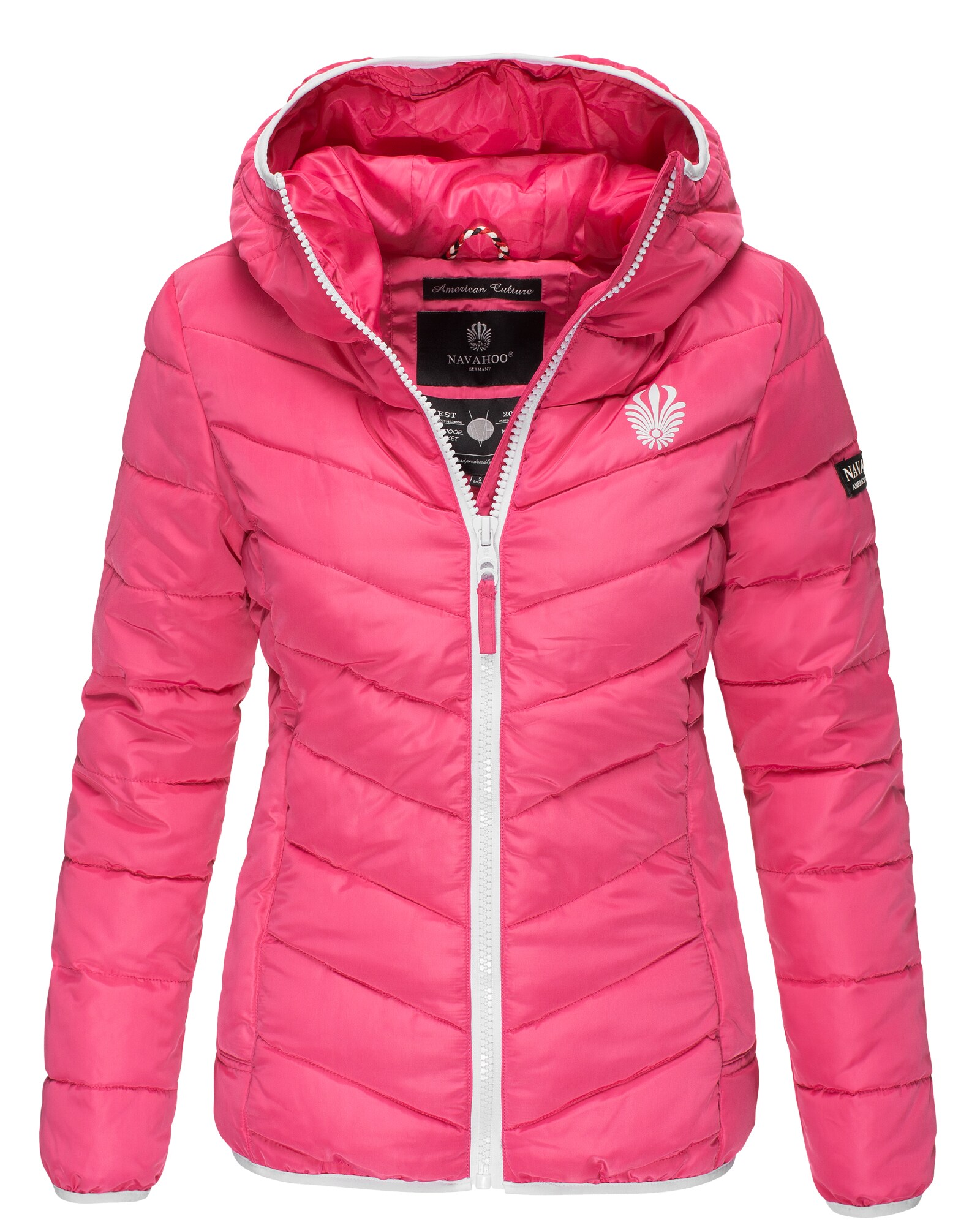 NAVAHOO Damen Steppjacke stylische Winterjacke mit Kapuze Elva 