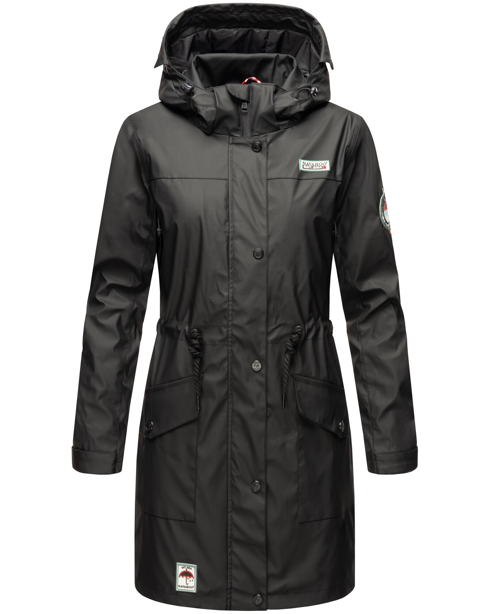 NAVAHOO Damen Outdoorjacke modischer Outdoor Regenmantel Deike 