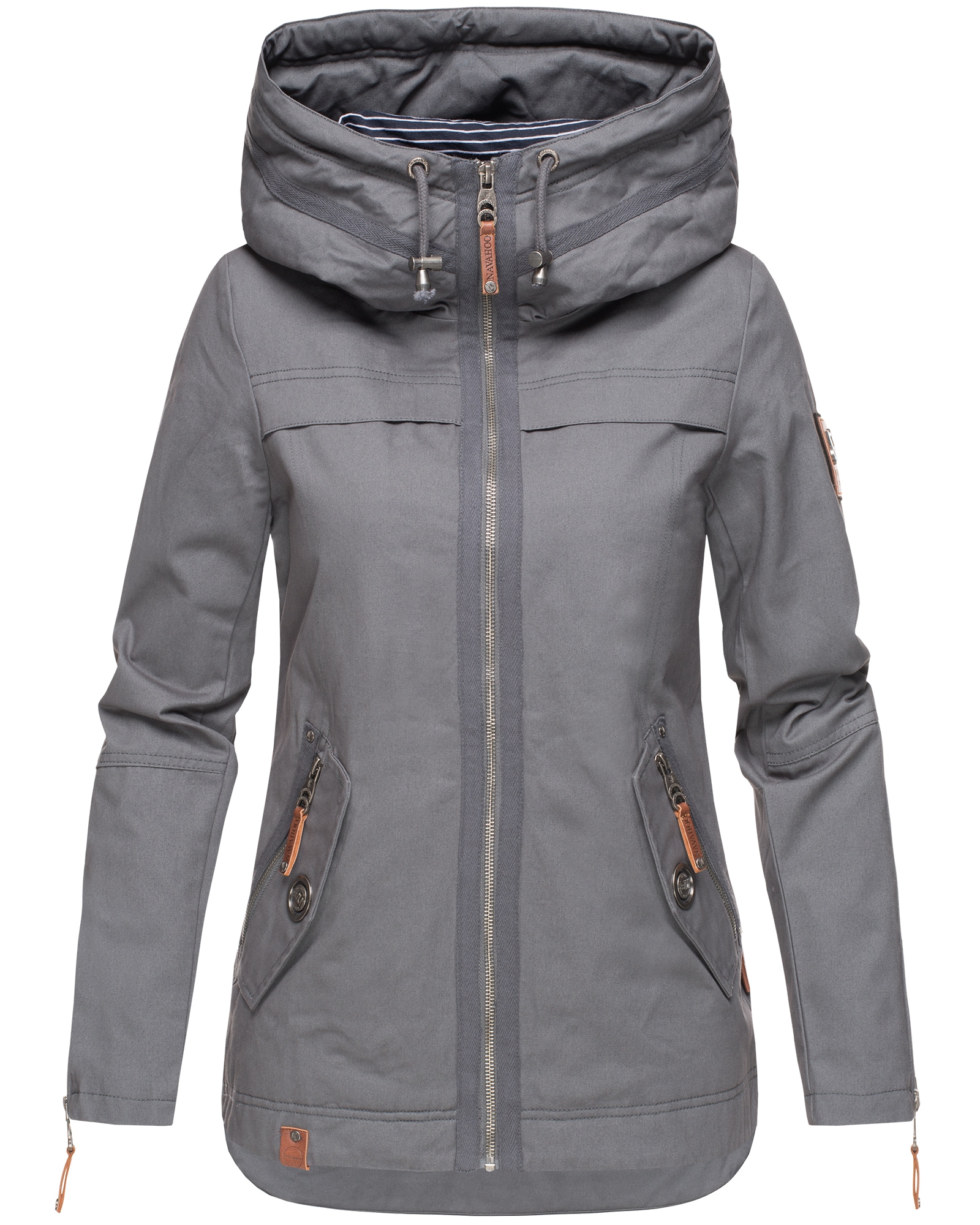 NAVAHOO Damen Moderner Outdoorjacke Übergangsparka aus
