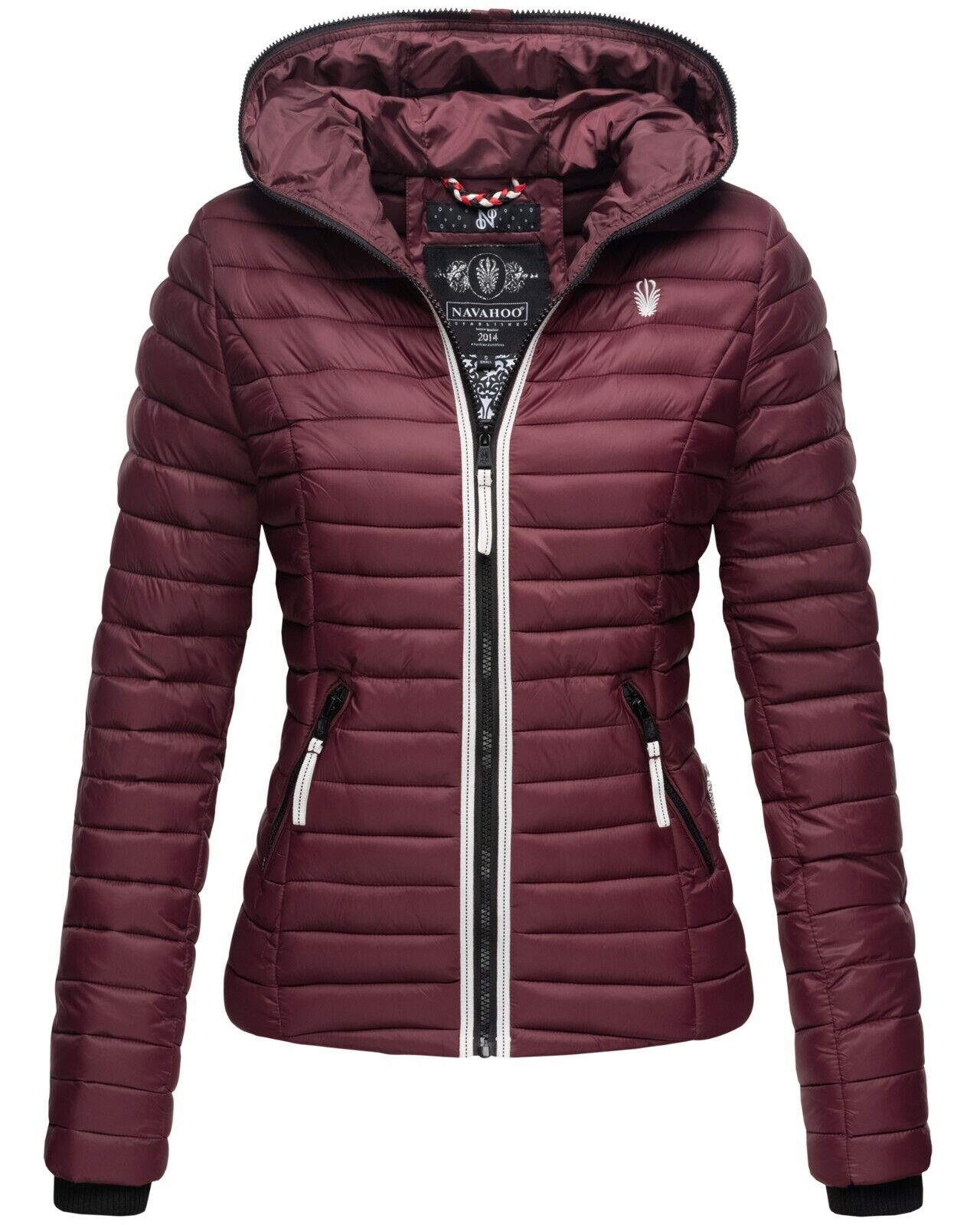 NAVAHOO Damen Steppjacke leichte &Uuml;bergangsjacke mit Kapuze Kimuk Princess 
