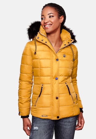 Steppjacke Kapuze NAVAHOO online mit bei Kunstpelz Marktkauf Damen Winterjacke Modische Zuckerbiene bestellen