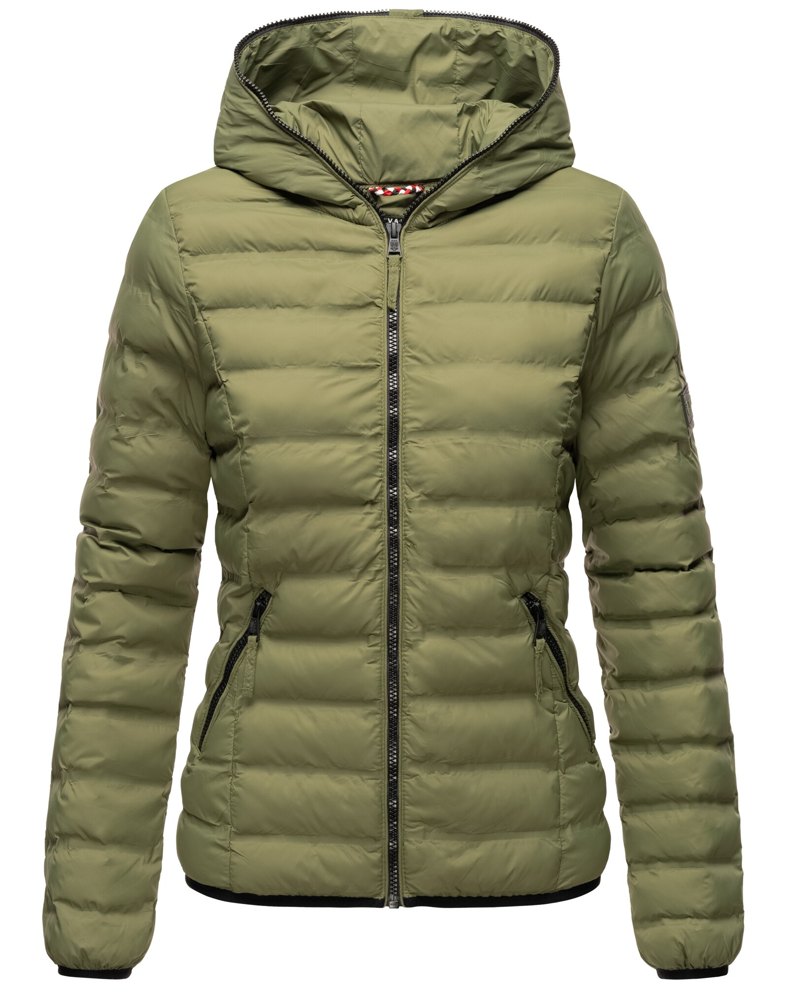NAVAHOO Damen Stylische Steppjacke &Uuml;bergangsjacke mit Kapuze Neevia 