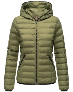 NAVAHOO Damen Stylische Steppjacke Übergangsjacke mit Kapuze Neevia 