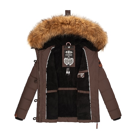 NAVAHOO Damen Stylische Winterjacke Steppjacke mit Kunstpelz Kapuze Zoja  bei Marktkauf online bestellen