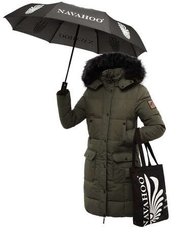 NAVAHOO Damen Warmer Regenschirm bestellen bei Parka inkl. und Cosimaa Wintermantel Einkaufstasche online Marktkauf