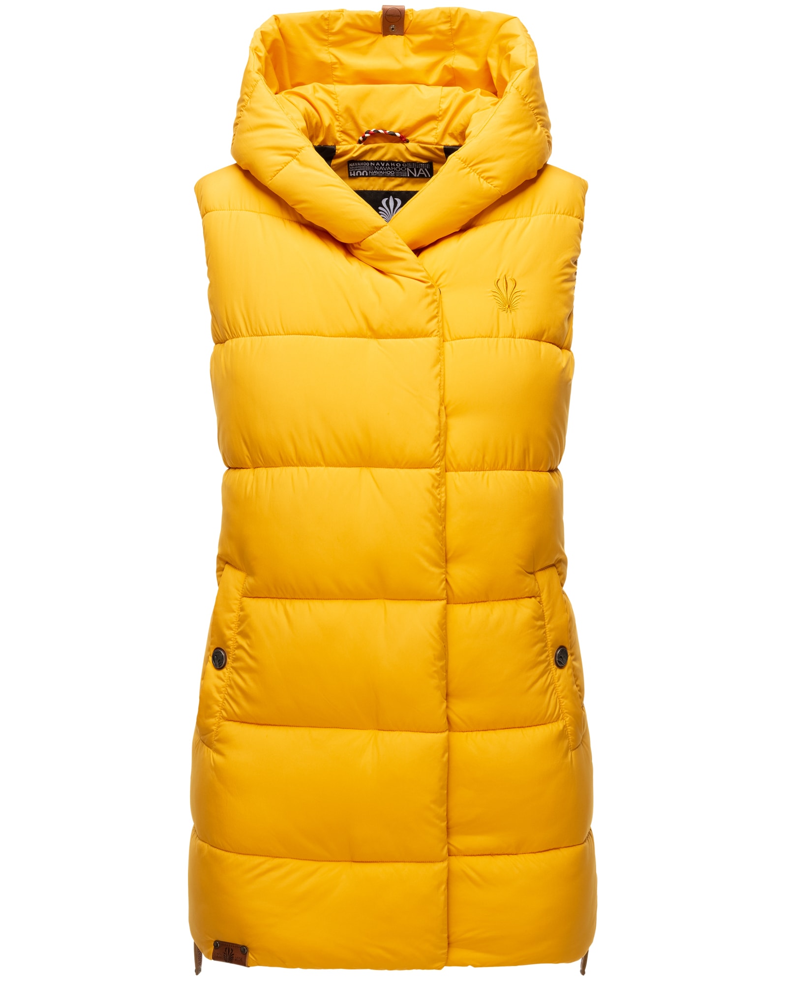 NAVAHOO Damen Designer Steppweste &auml;rmellose Weste mit Kapuze Madilynaa 