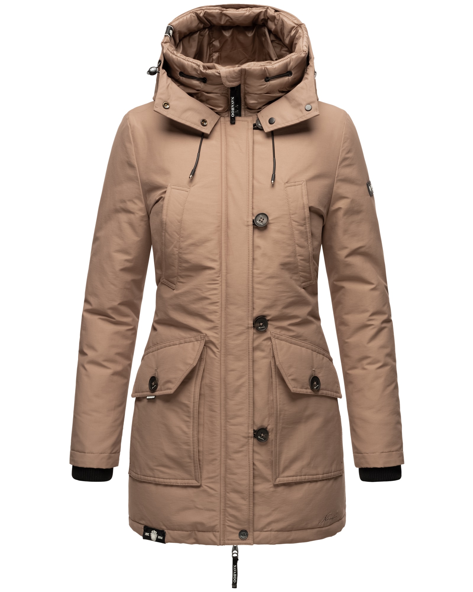 NAVAHOO Damen Winterjacke Warm gef&uuml;tterter Wasserdichter Wintermantel Freezestoorm 