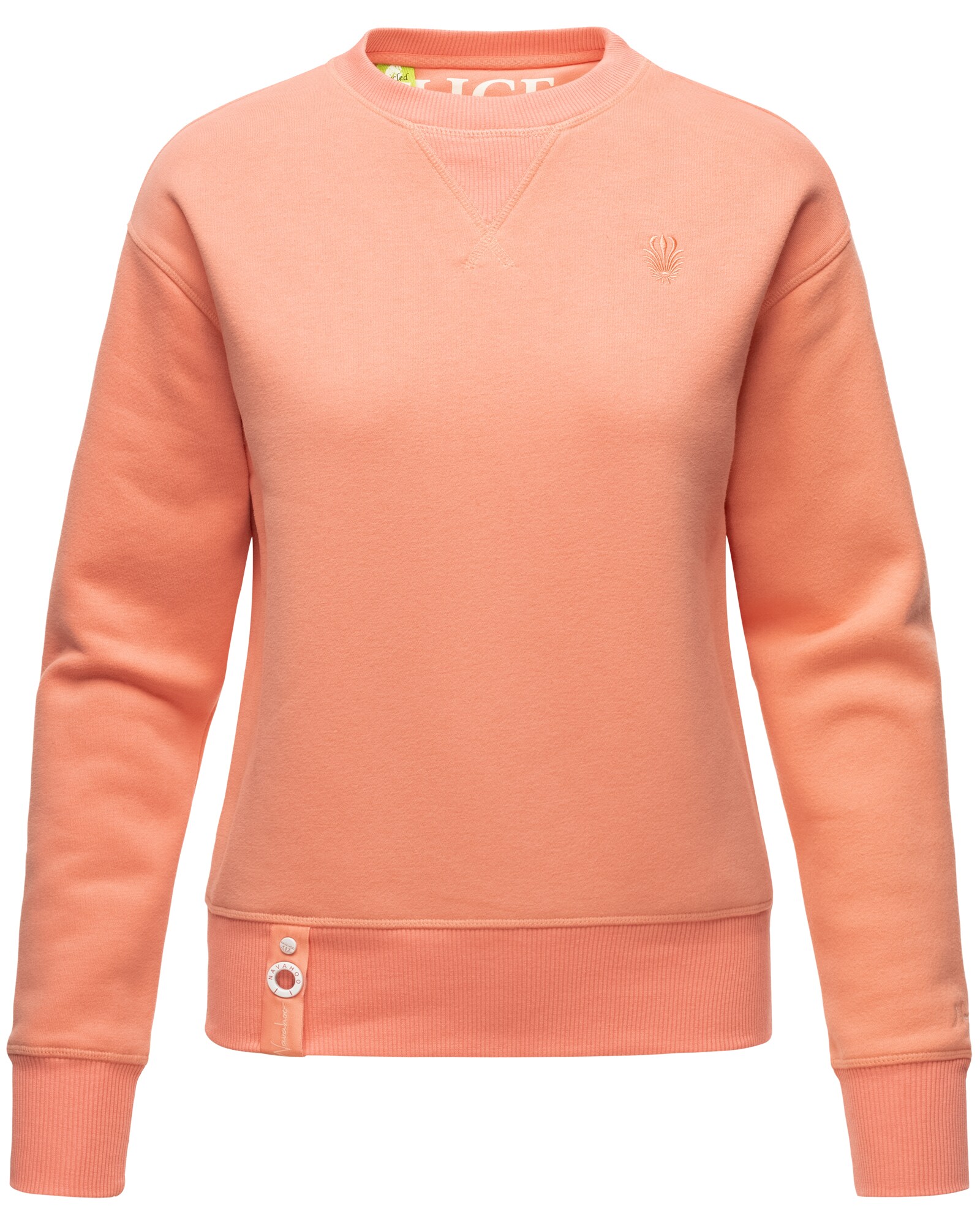 NAVAHOO Damen Stylischer Kapuzensweatshirt Pullover mit Rundhals-Ausschnitt ZUCKERSCHNECKE 