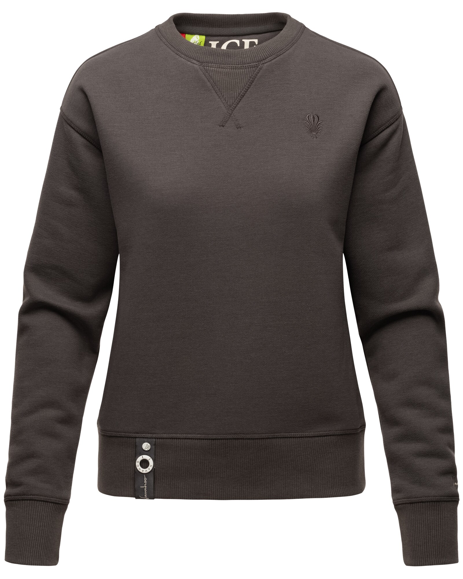 NAVAHOO Damen Stylischer Kapuzensweatshirt Pullover mit Rundhals-Ausschnitt ZUCKERSCHNECKE 