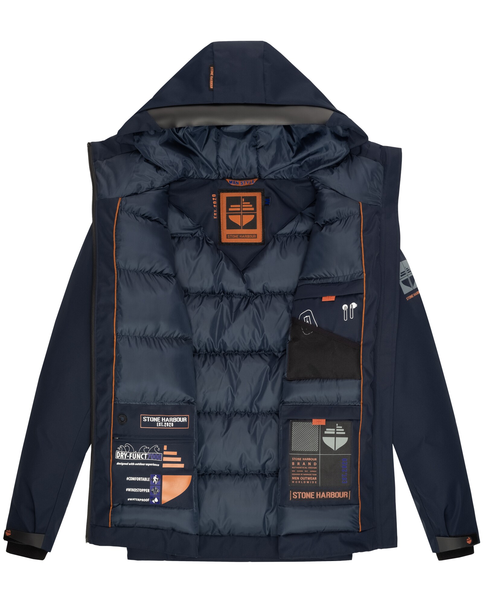 Decathlon Wasserdichter Herren Parka Wanderjacke Herren Parka Bis