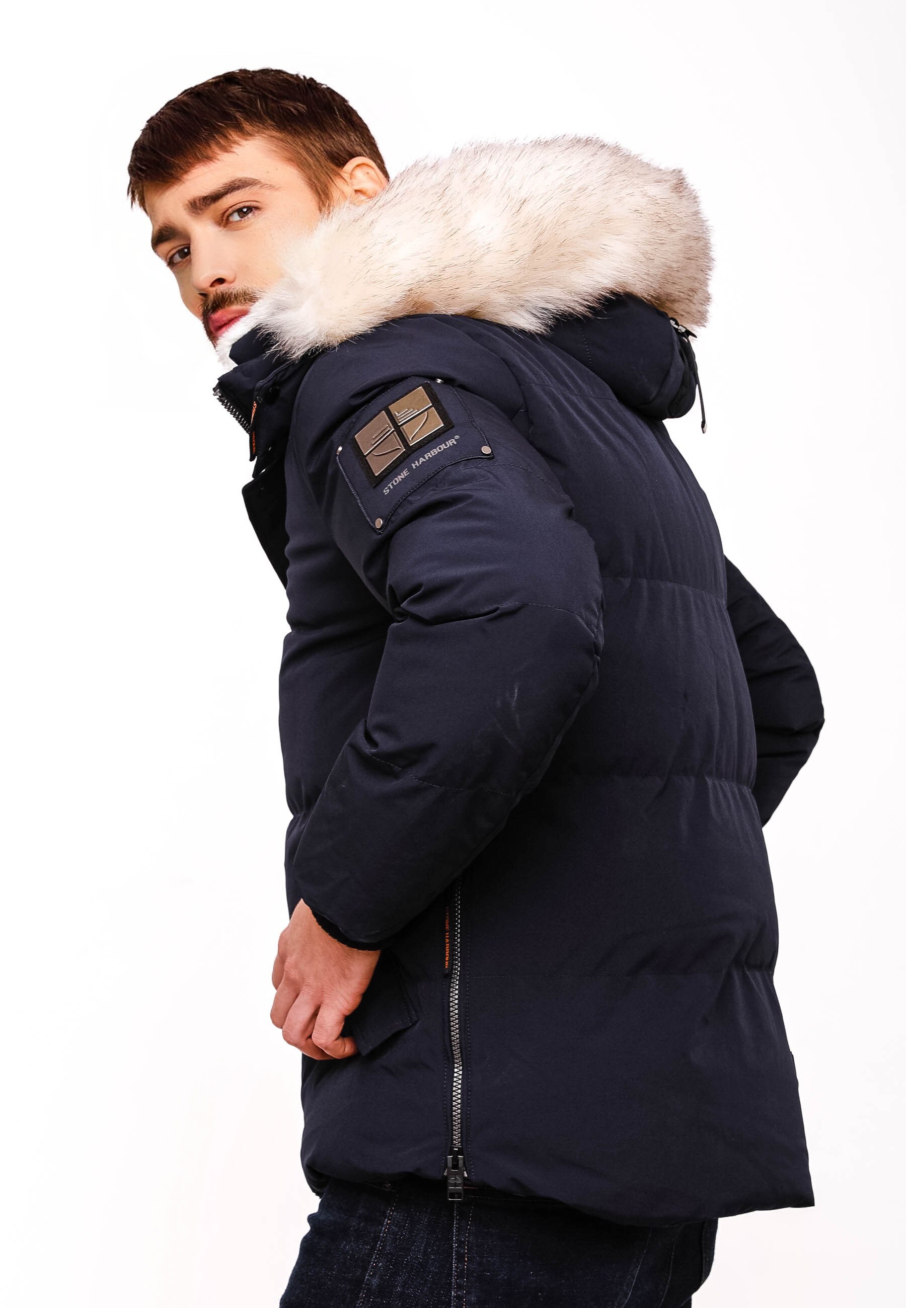STONE HARBOUR Herren Winterjacke stylischer Winterparka mit