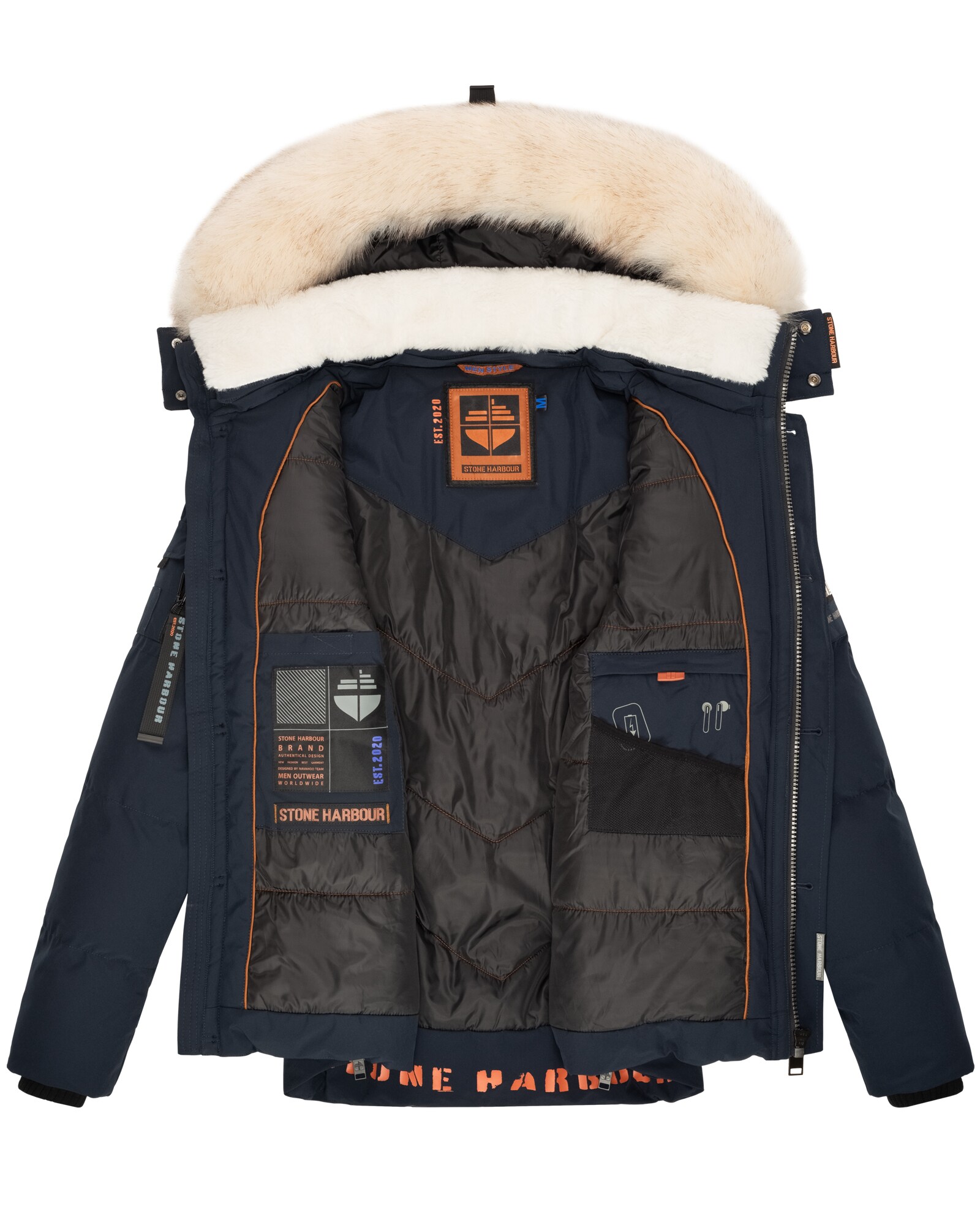 STONE HARBOUR Herren Winterjacke stylischer Winterparka mit