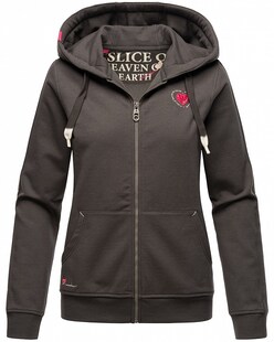 NAVAHOO Damen Kapuzensweatshirt Hoodie mit Kapuze & Dicken Tunnelzugkordeln Cremetörtchen 