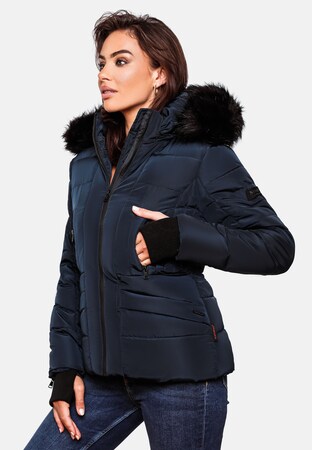 Kunstfell- Steppjacke Kapuze Marktkauf Damen Winterjacke online Adele bestellen bei mit NAVAHOO edler hochwertige