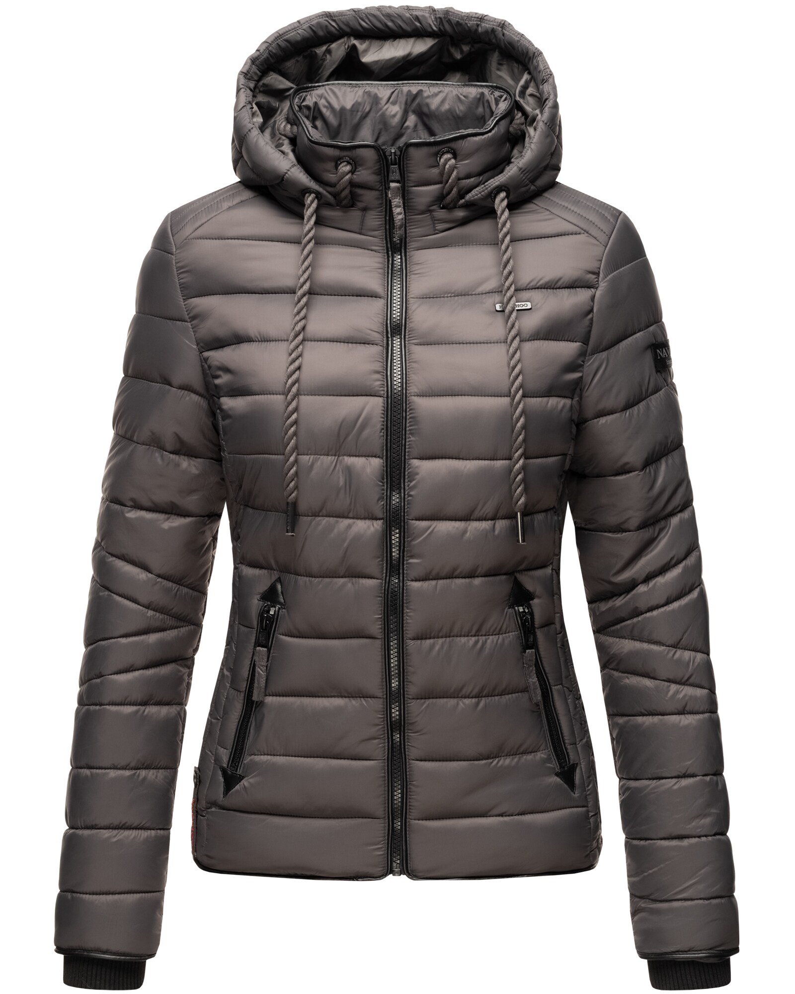 NAVAHOO Damen Steppjacke leichte Übergangsjacke mit Kapuze Lulana