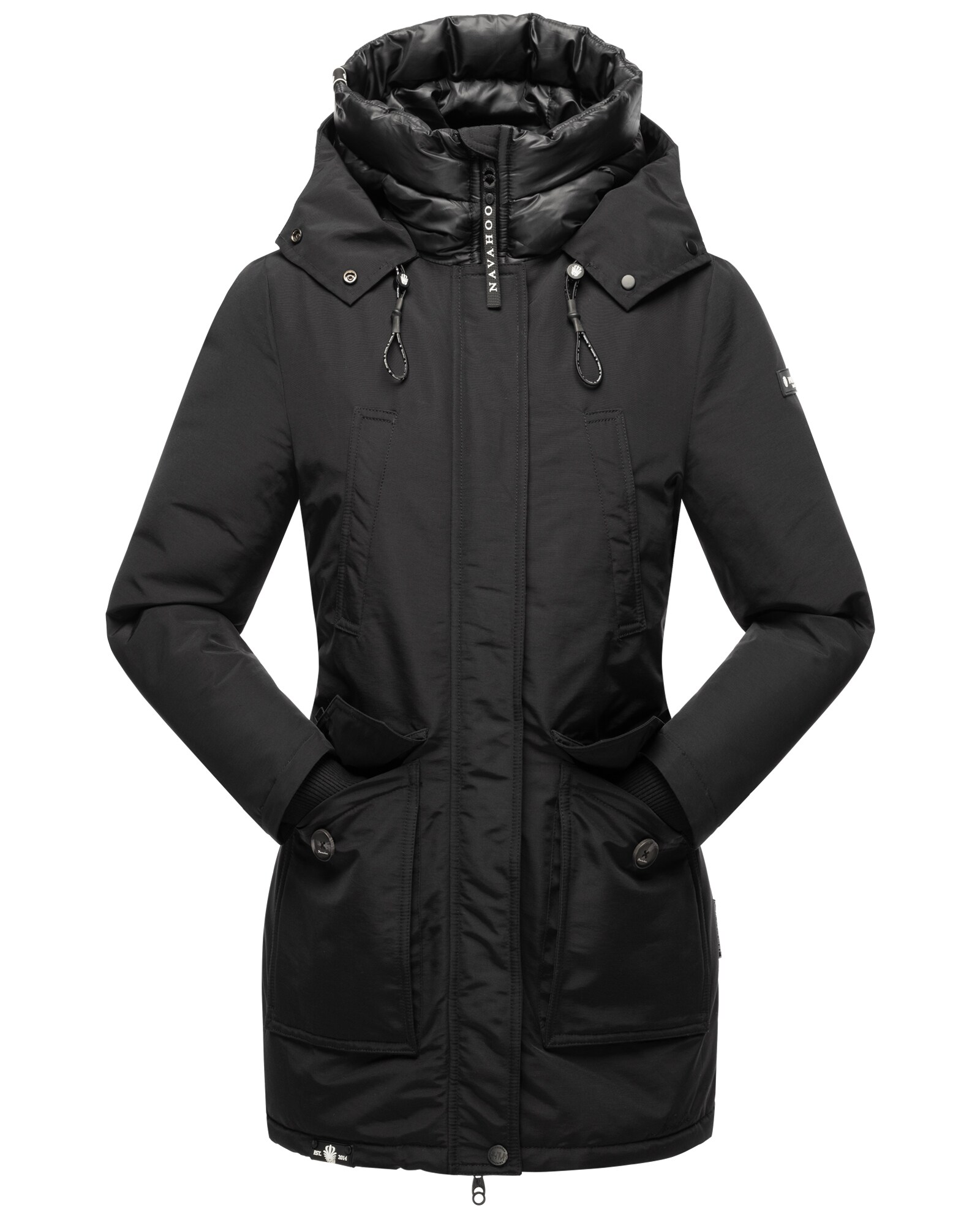 NAVAHOO Damen Winterjacke Wasserdichter Wintermantel Parka Warm gef&uuml;ttertet Blizzardstorm 