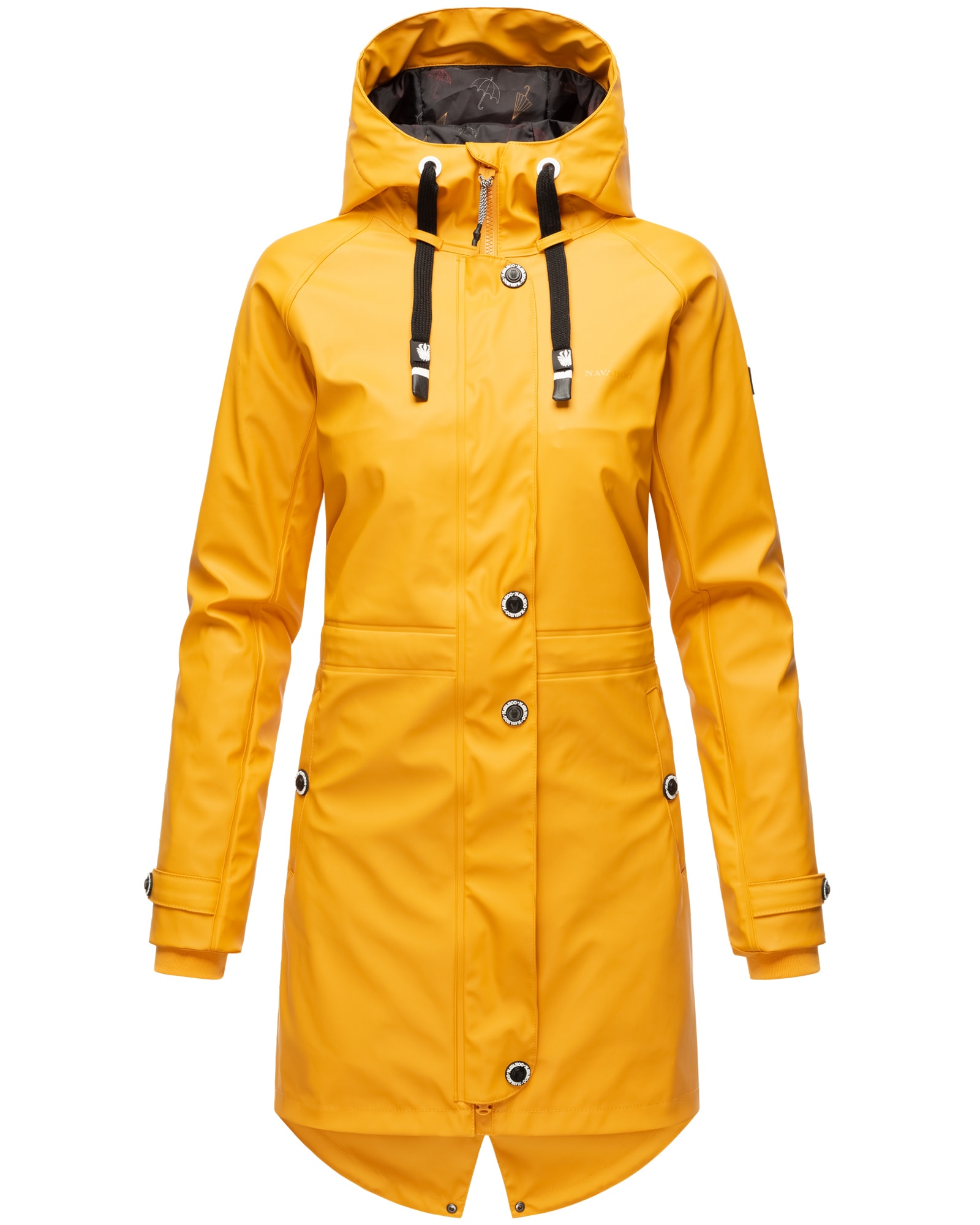 NAVAHOO Damen modischer Regen Jacke Outdoor Regenmantel Regenparka Wasserdicht Gef&uuml;ttert Rainy Flower 