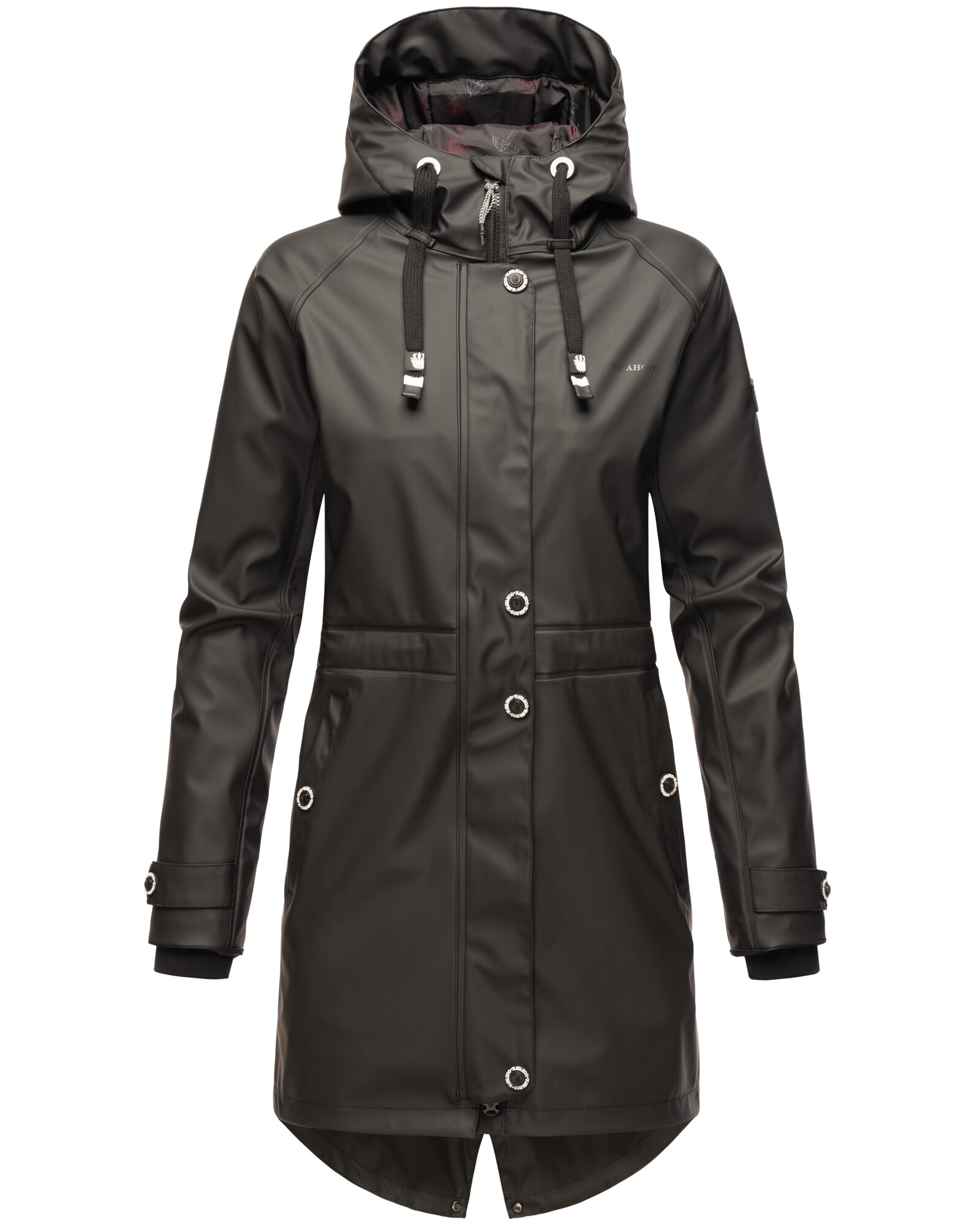 NAVAHOO Damen modischer Regen Jacke Outdoor Regenmantel Regenparka Wasserdicht Gef&uuml;ttert Rainy Flower 