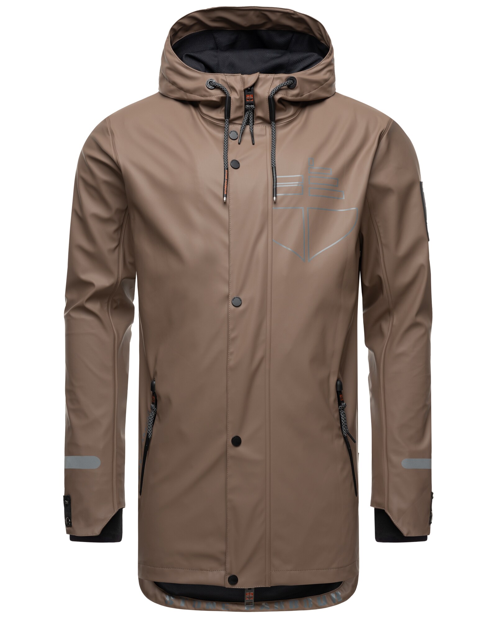 STONE HARBOUR Herren Outdoor Regenjacke Wasserdicht Anorak Parka Mantel mit Kapuze Tamio 