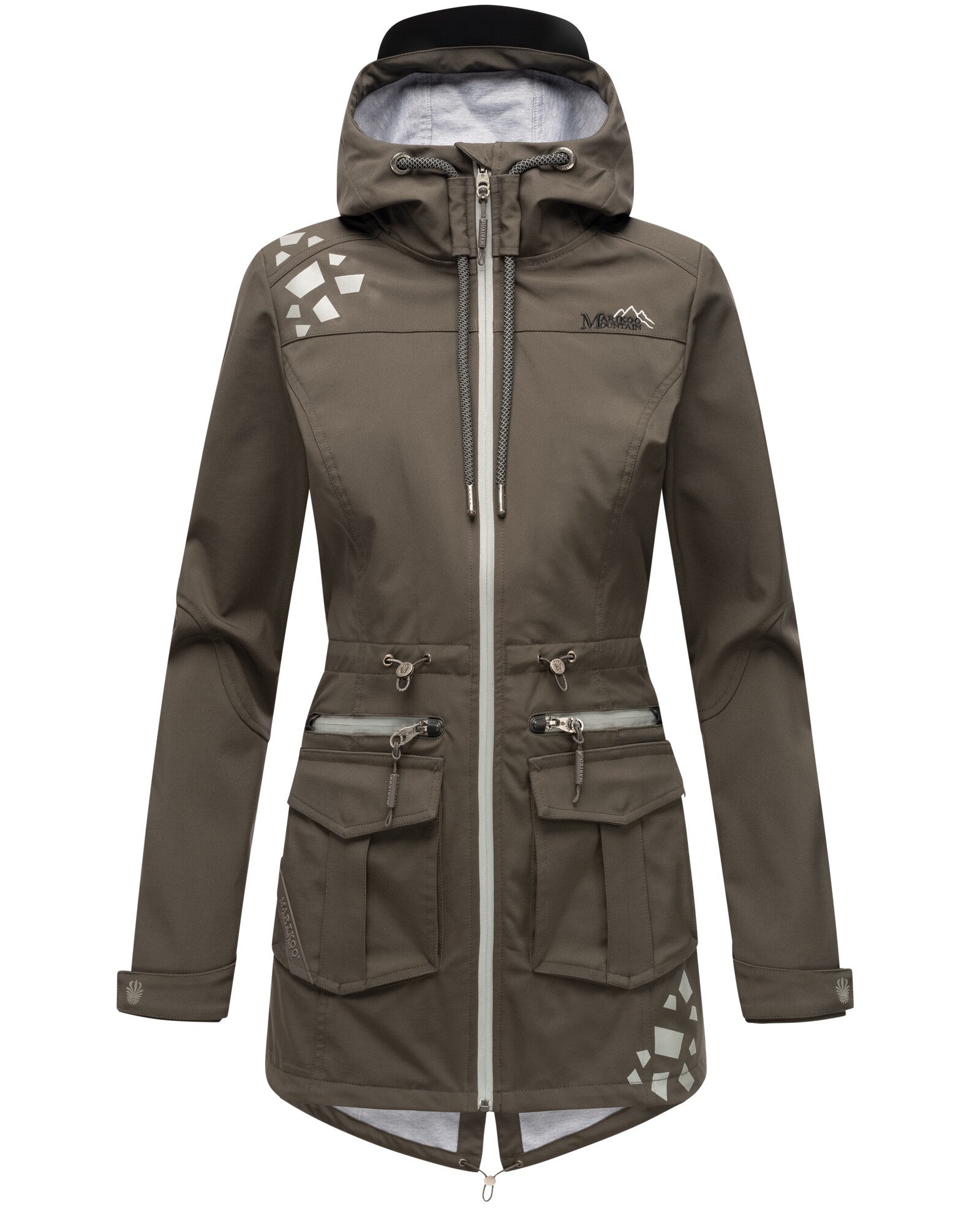 MARIKOO Damen Softshelljacke Outdoor Funktionsjacke aus Wasserabweisendem Obermaterial Ulissaa 