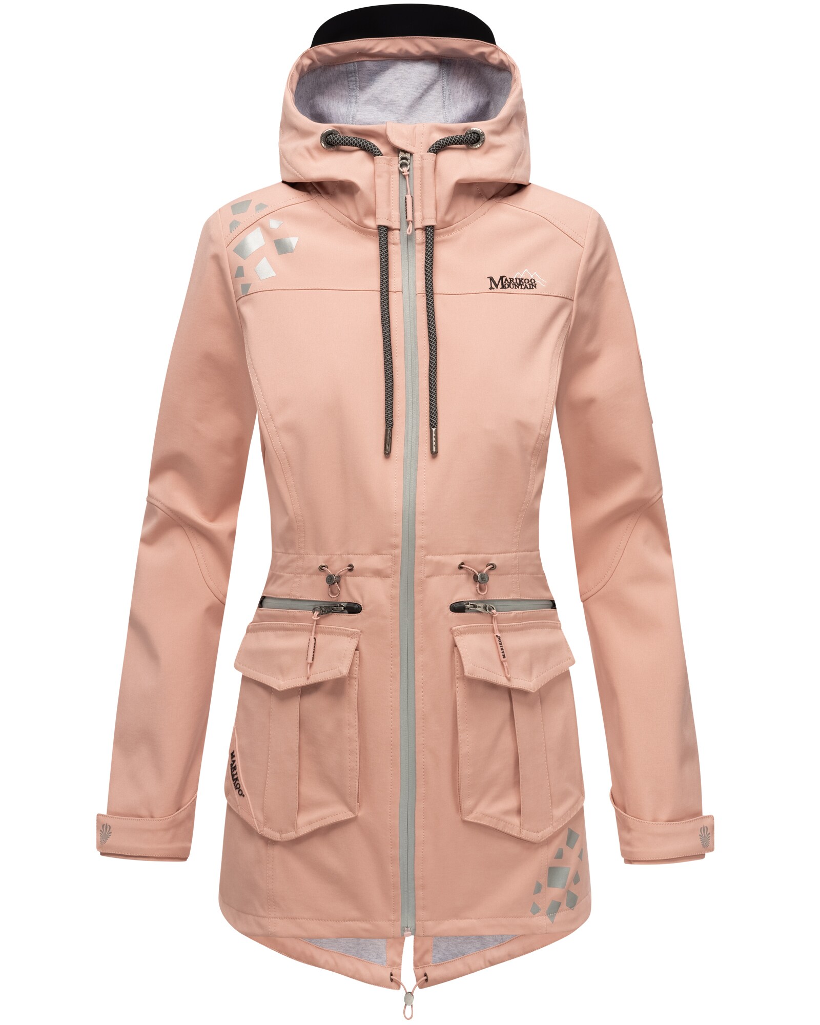 MARIKOO Damen Softshelljacke Outdoor Funktionsjacke aus Wasserabweisendem Obermaterial Ulissaa 