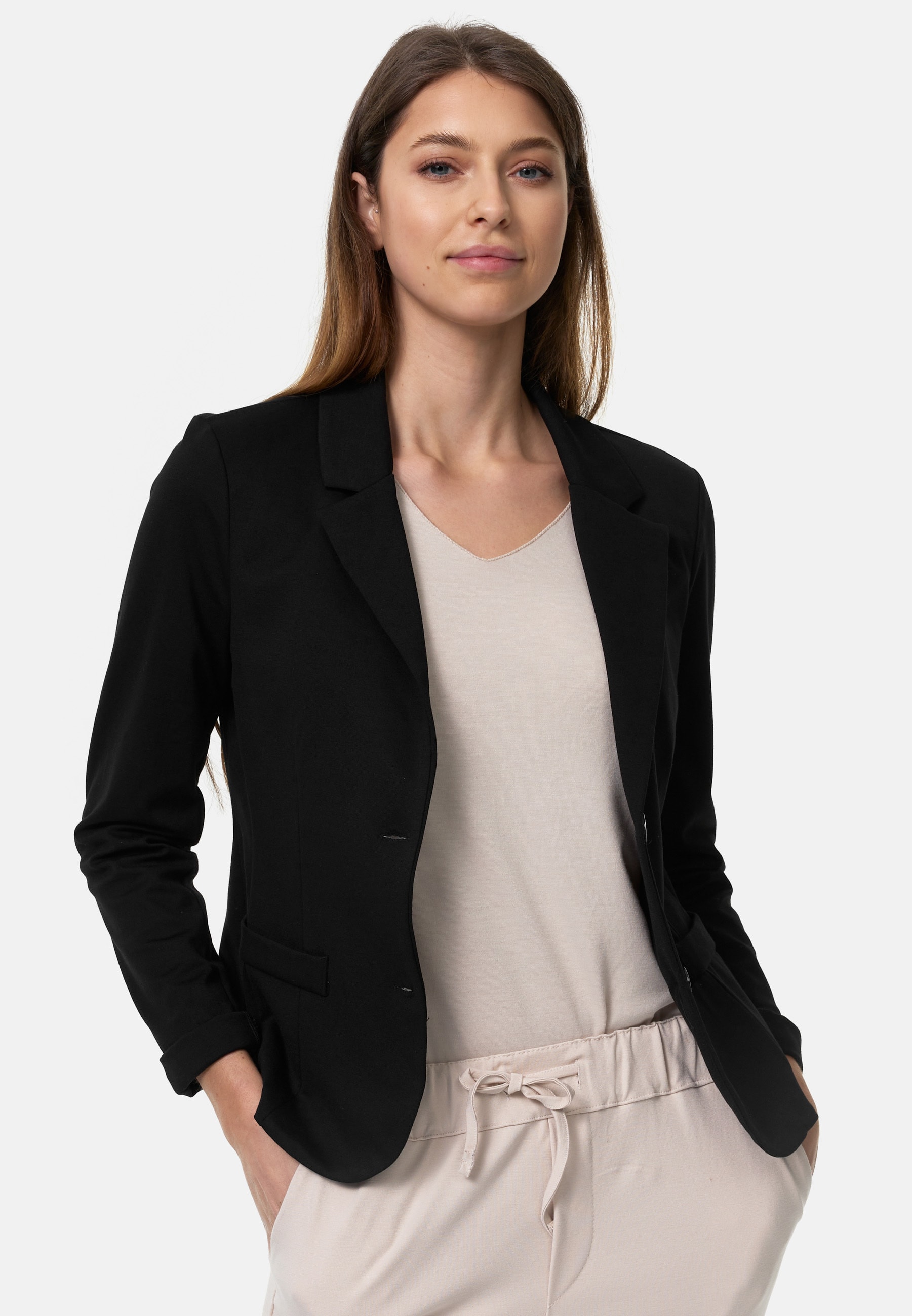 PM SELECTED Damen Kurzblazer Sportliches Sakko Business Blazer mit Reverskragen PM11 