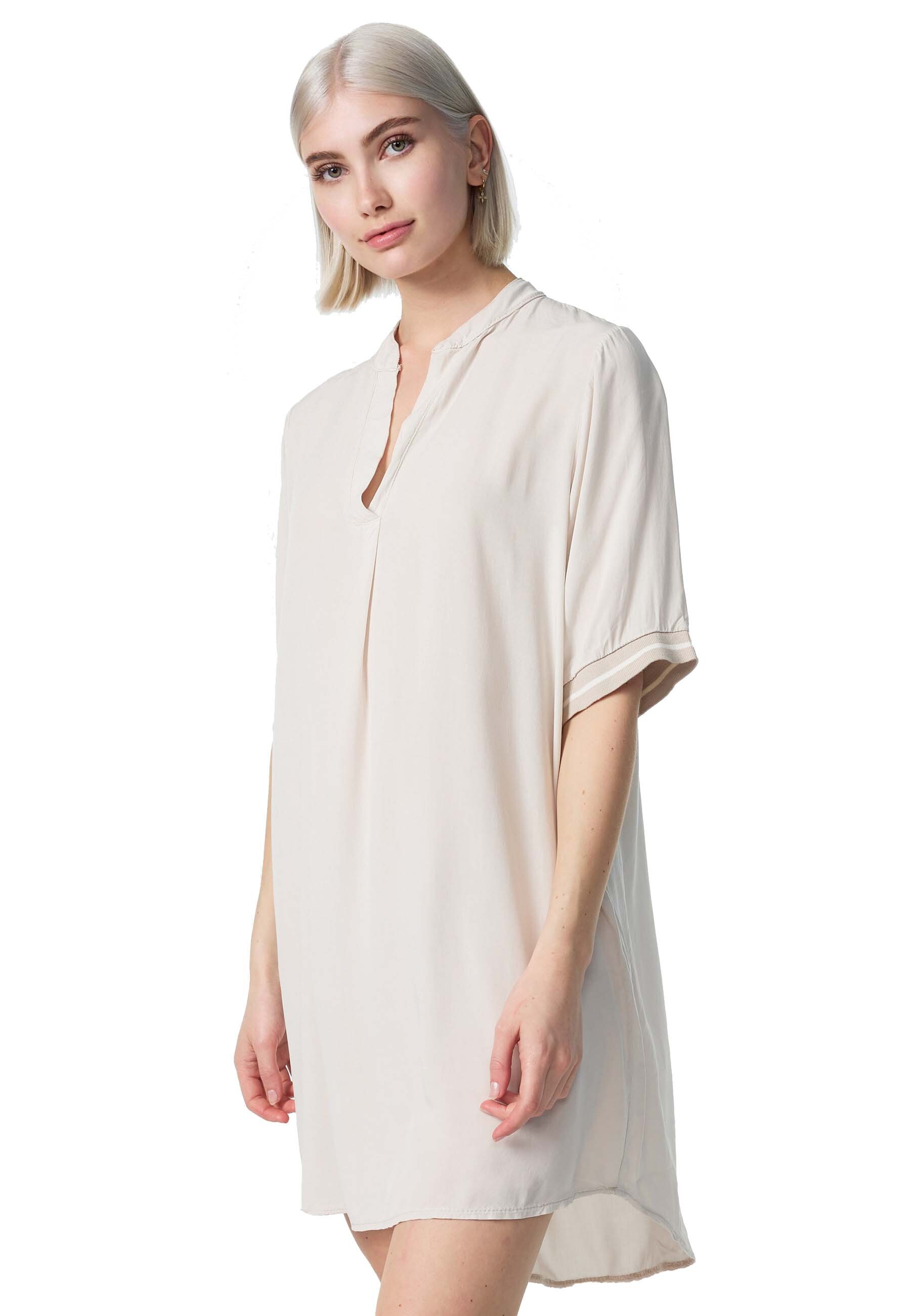 PM SELECTED Damen Longbluse Leichtes Longshirt Bluse mit B&uuml;ndchen & Galonstreifen in Einheitsgr&ouml;&szlig;e PM23 