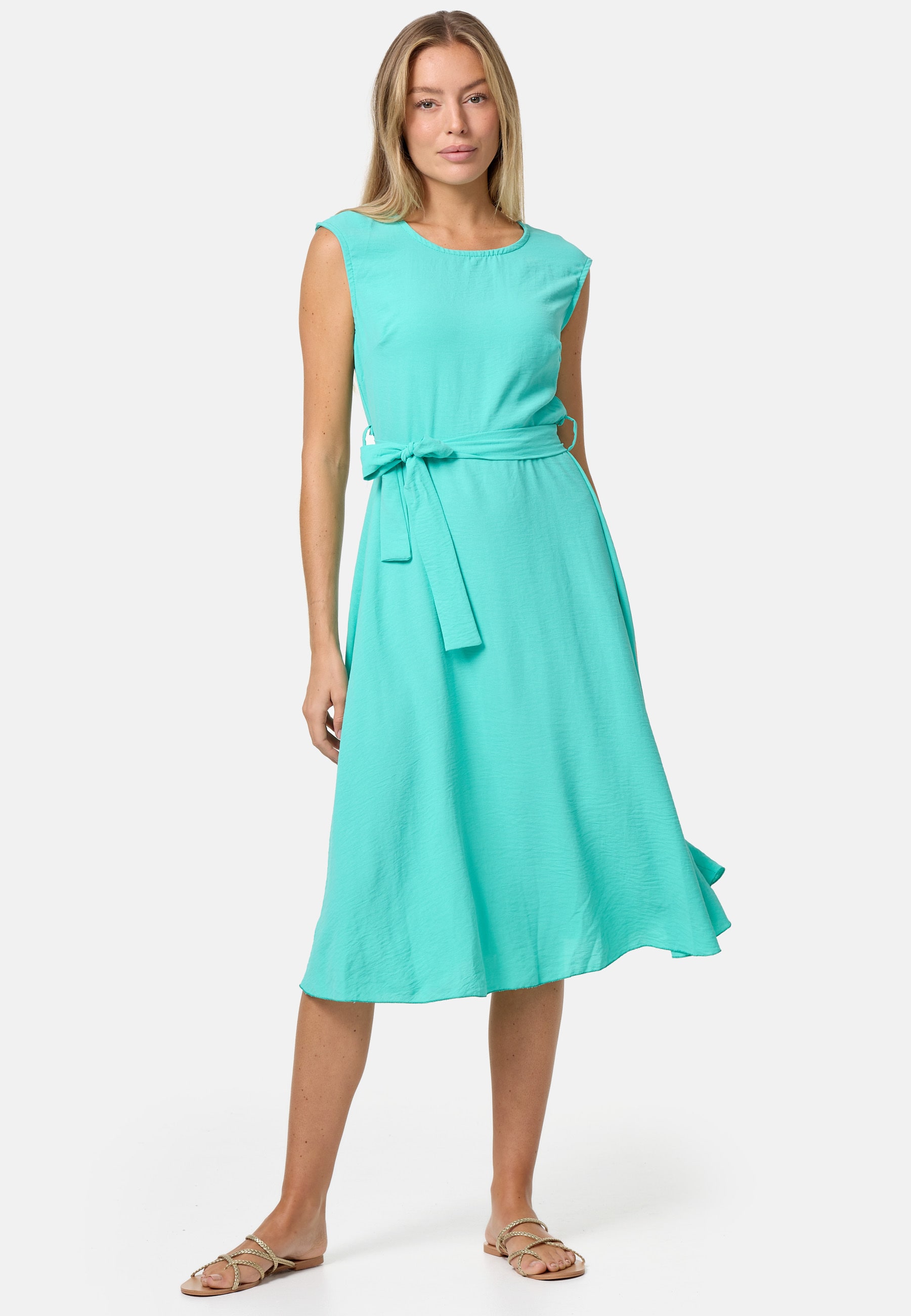 PM SELECTED Damen &Auml;rmelloses Sommerkleid Dress mit Bindeband in Einheitsgr&ouml;&szlig;e PM26 