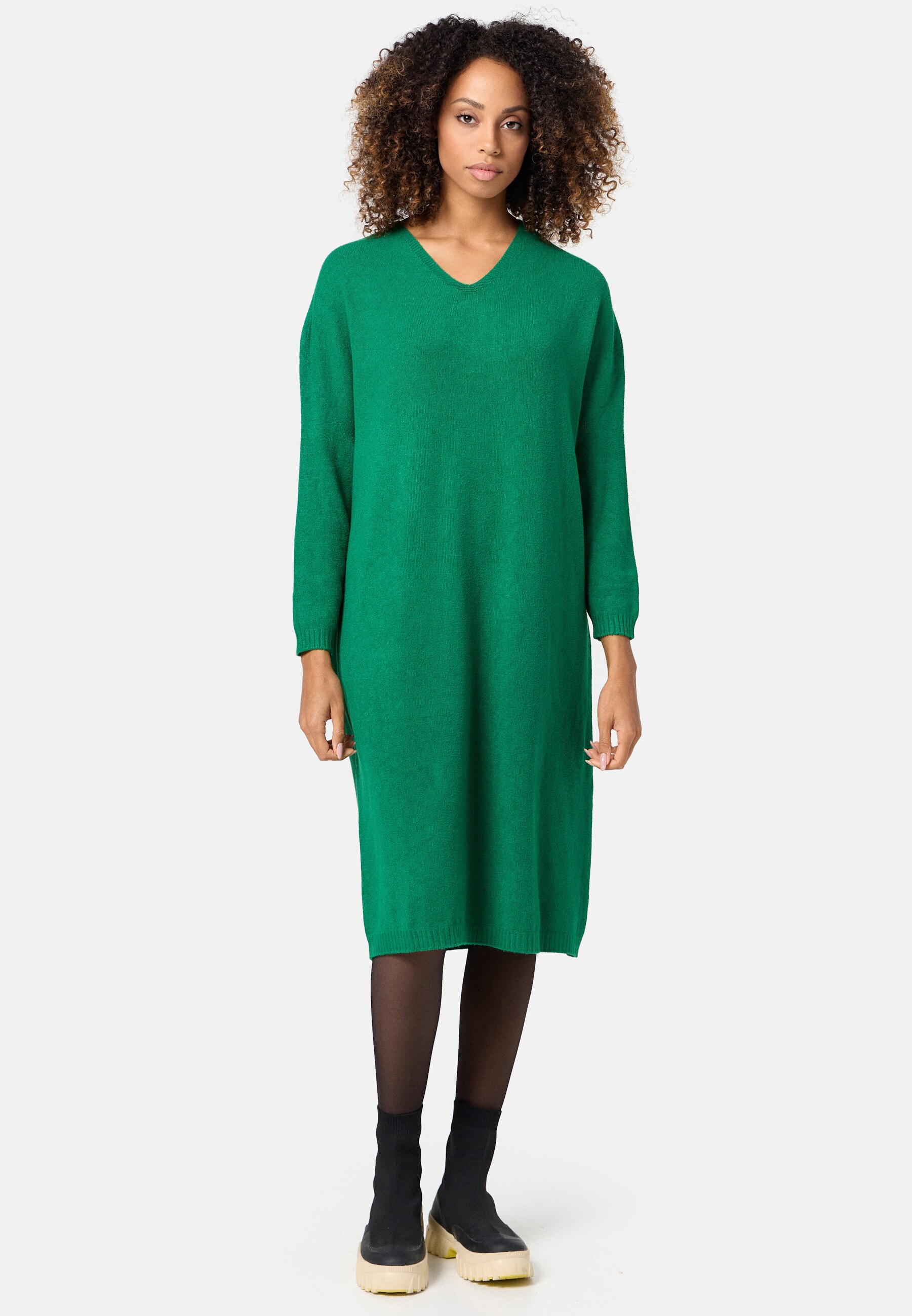 PM SELECTED Damen Elegantes Strickkleid Longpullover in Einheitsgr&ouml;&szlig;e PM72 