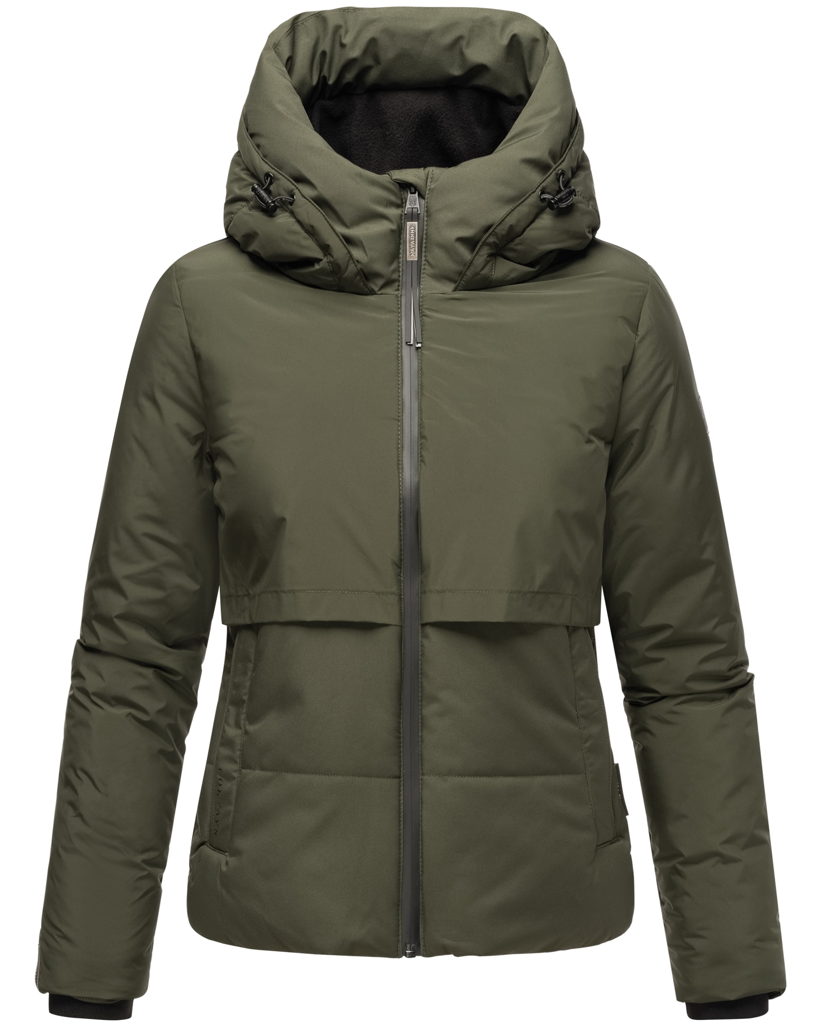 NAVAHOO Damen Winterjacke Recyceltes gef&uuml;tterte Outdoor Jacke Kapuze & Stehkragen Liebesk&uuml;ken 