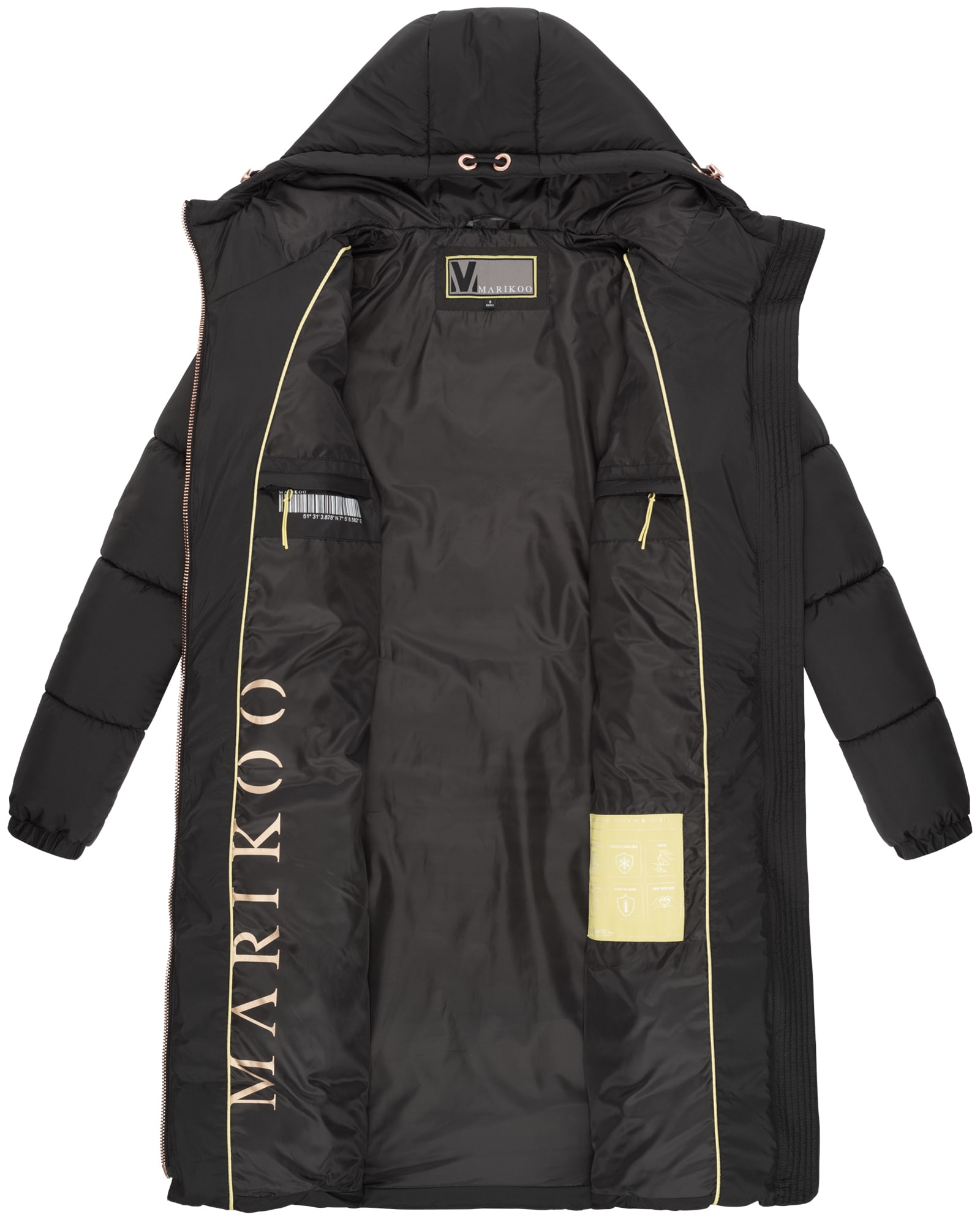 Cappotto Invernale Donna Marikoo Karmaa - Parka Trapuntato Con Cappuccio In Pelliccia Sintetica Rimovibile, Taglie XS-XXL