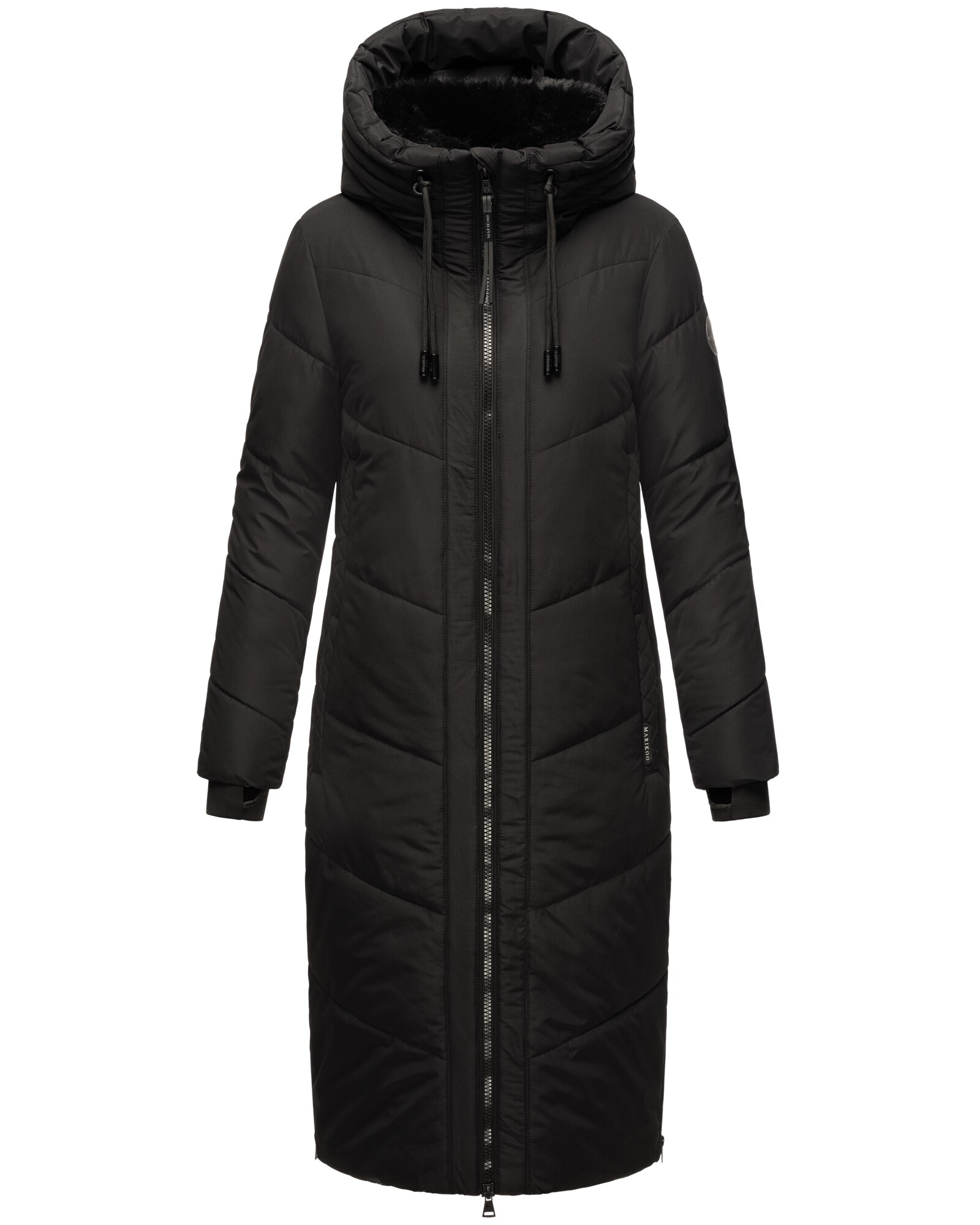 MARIKOO Damen Winter Steppmantel Stepp Jacke Mantel Parka warm mit Kapuze Nadaree 
