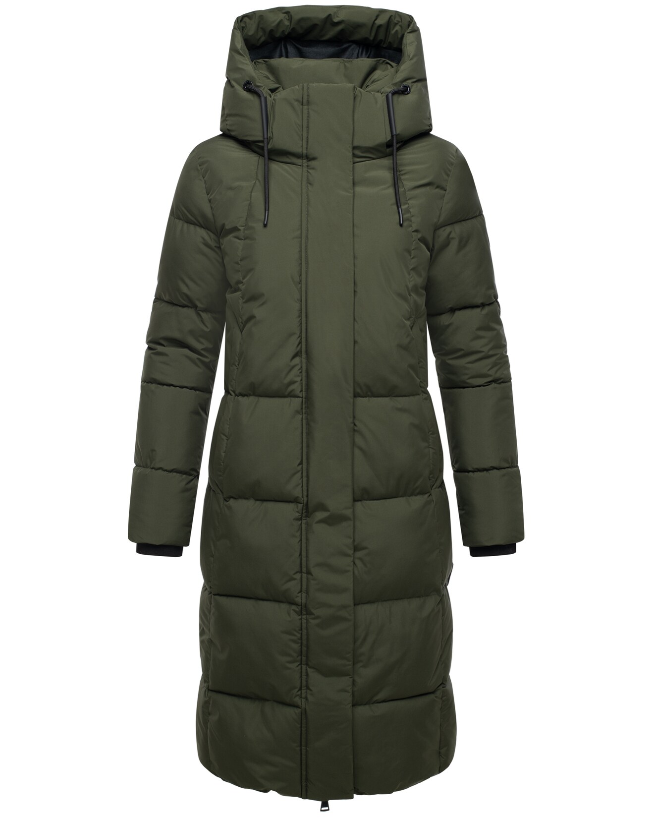 MARIKOO Damen Steppmantel Lang Stepp Wintermantel Jacke gefüttert Outdoor Parka abnehmbarer Kapuze Chumanii